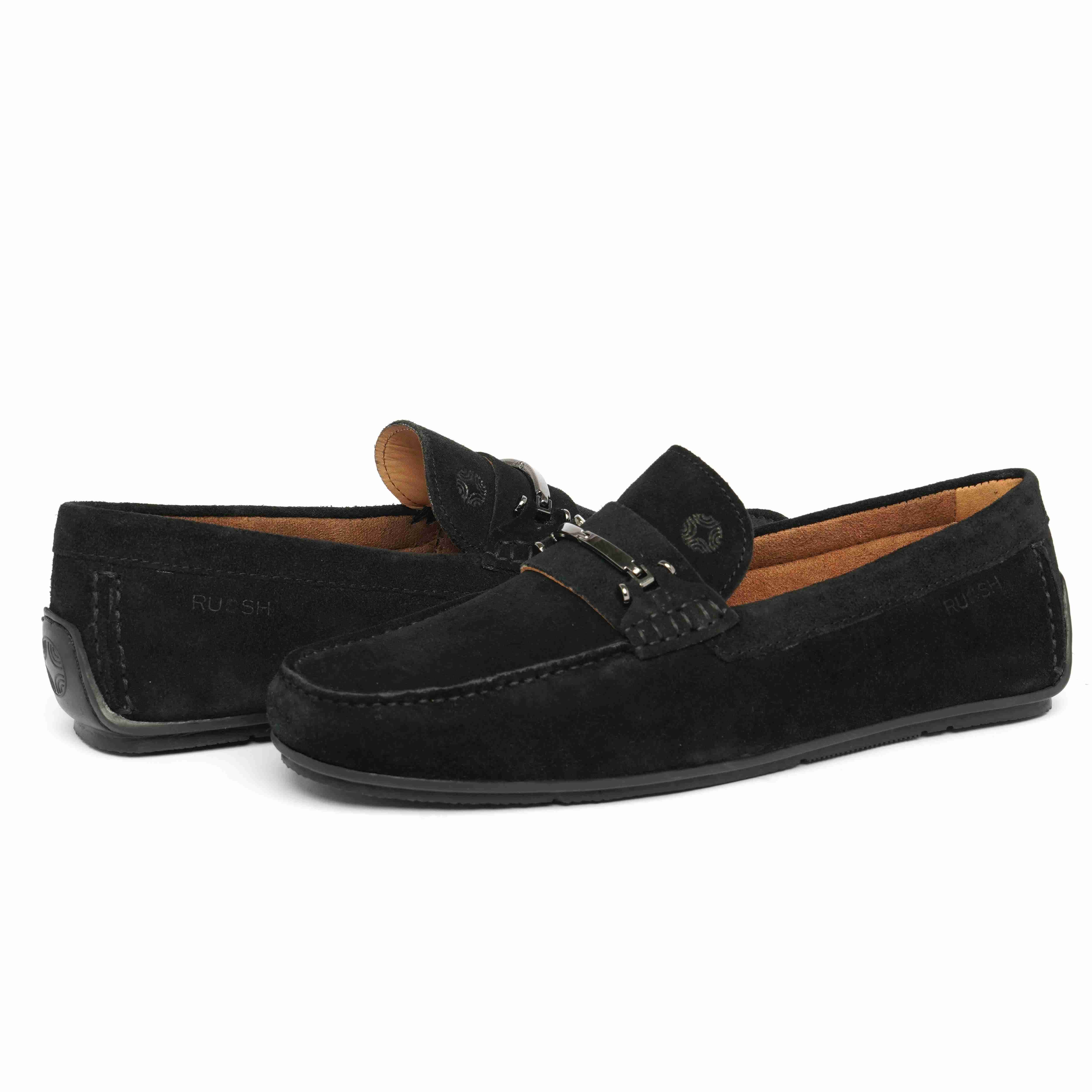 The Macau Ruosh Men Black Nubuck Driver