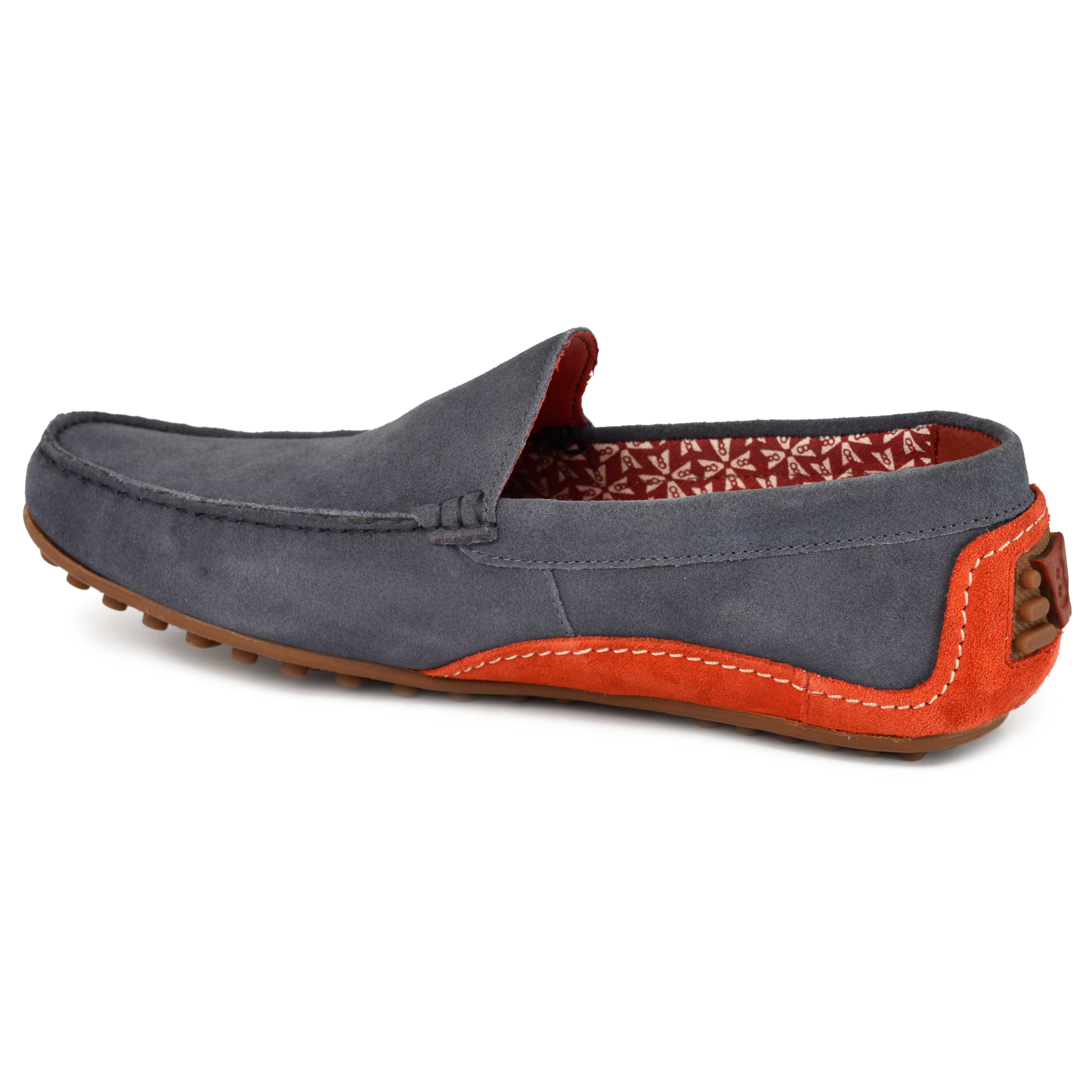 The Seti V8 Men Blue Suede Casual Driver