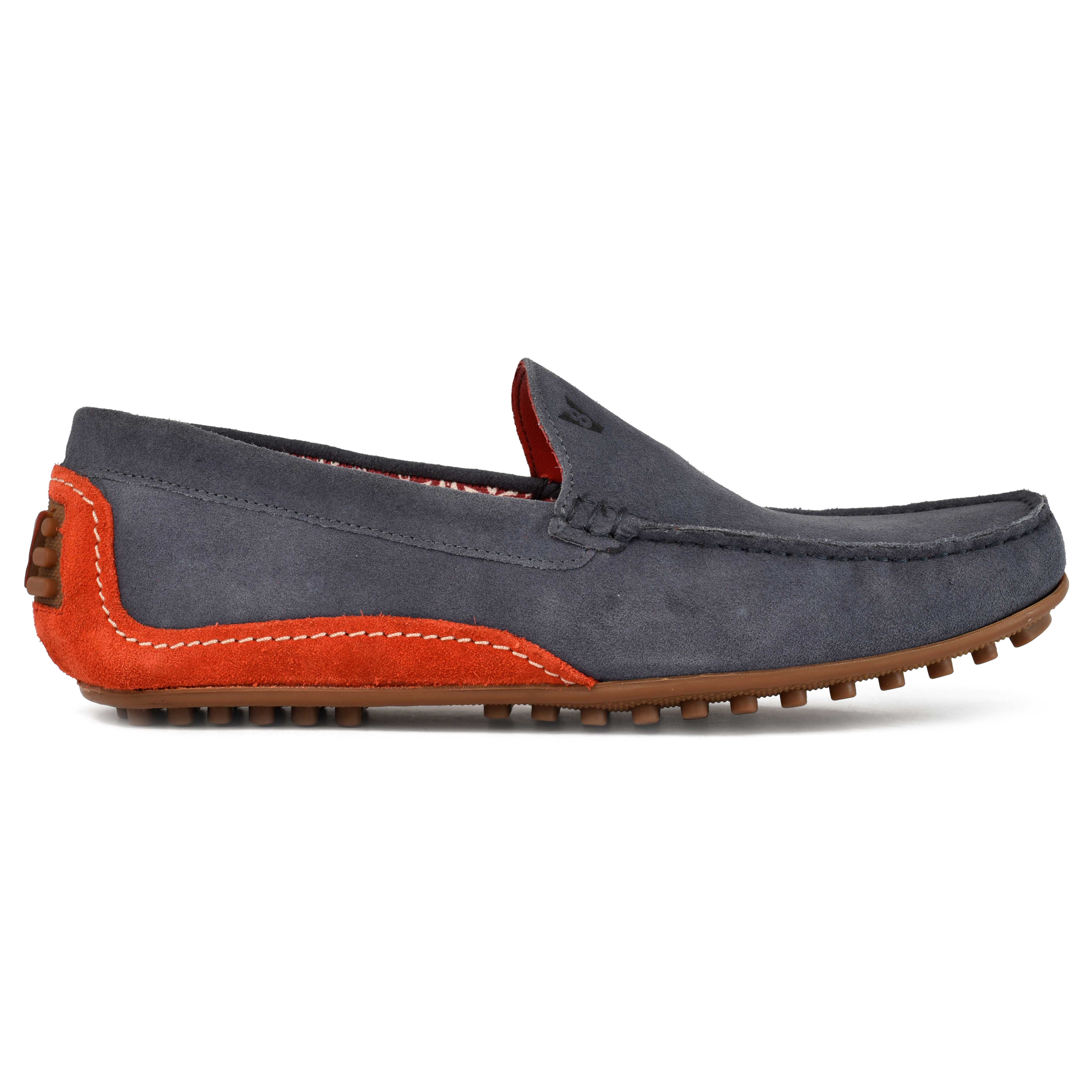 The Seti V8 Men Blue Suede Casual Driver