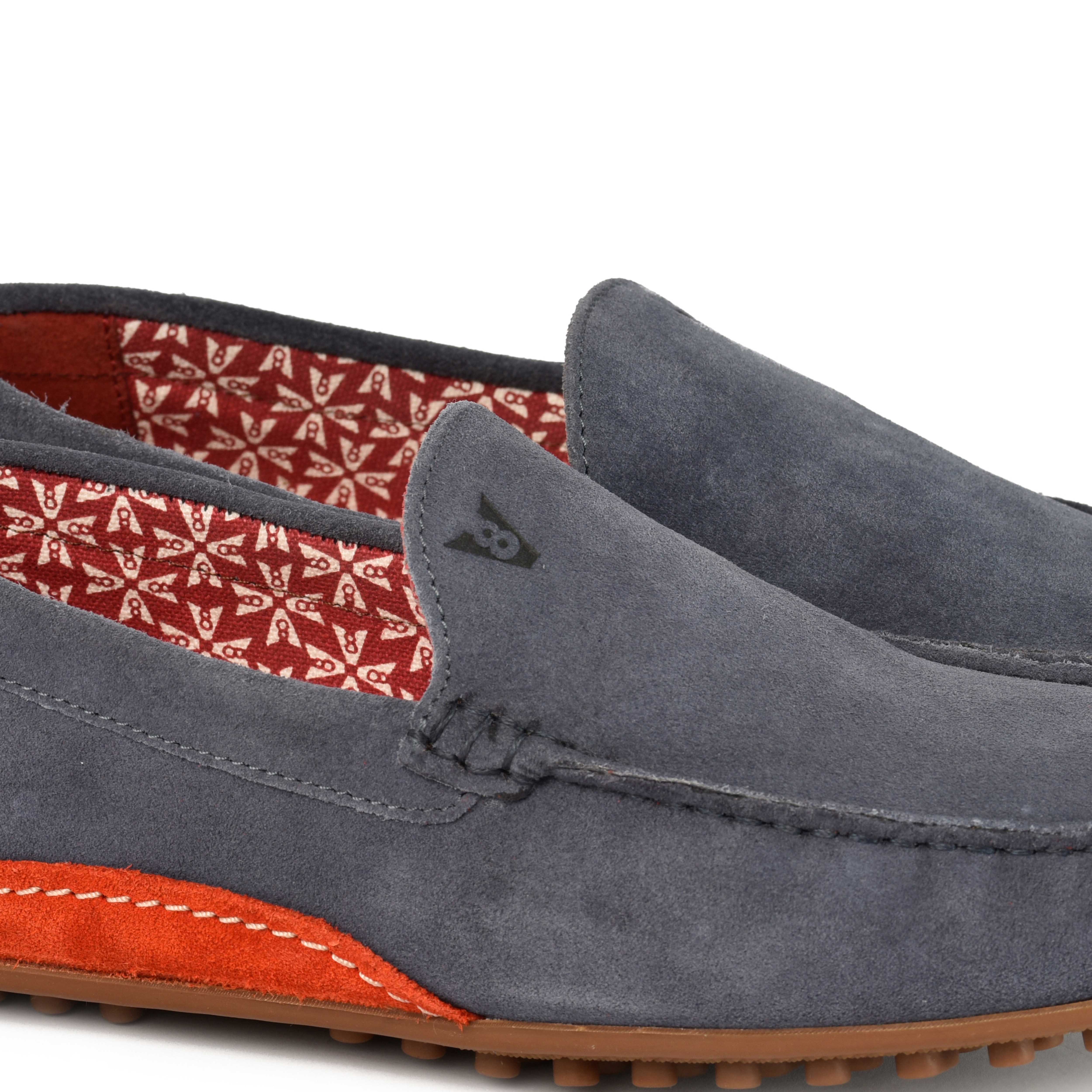 The Seti V8 Men Blue Suede Casual Driver