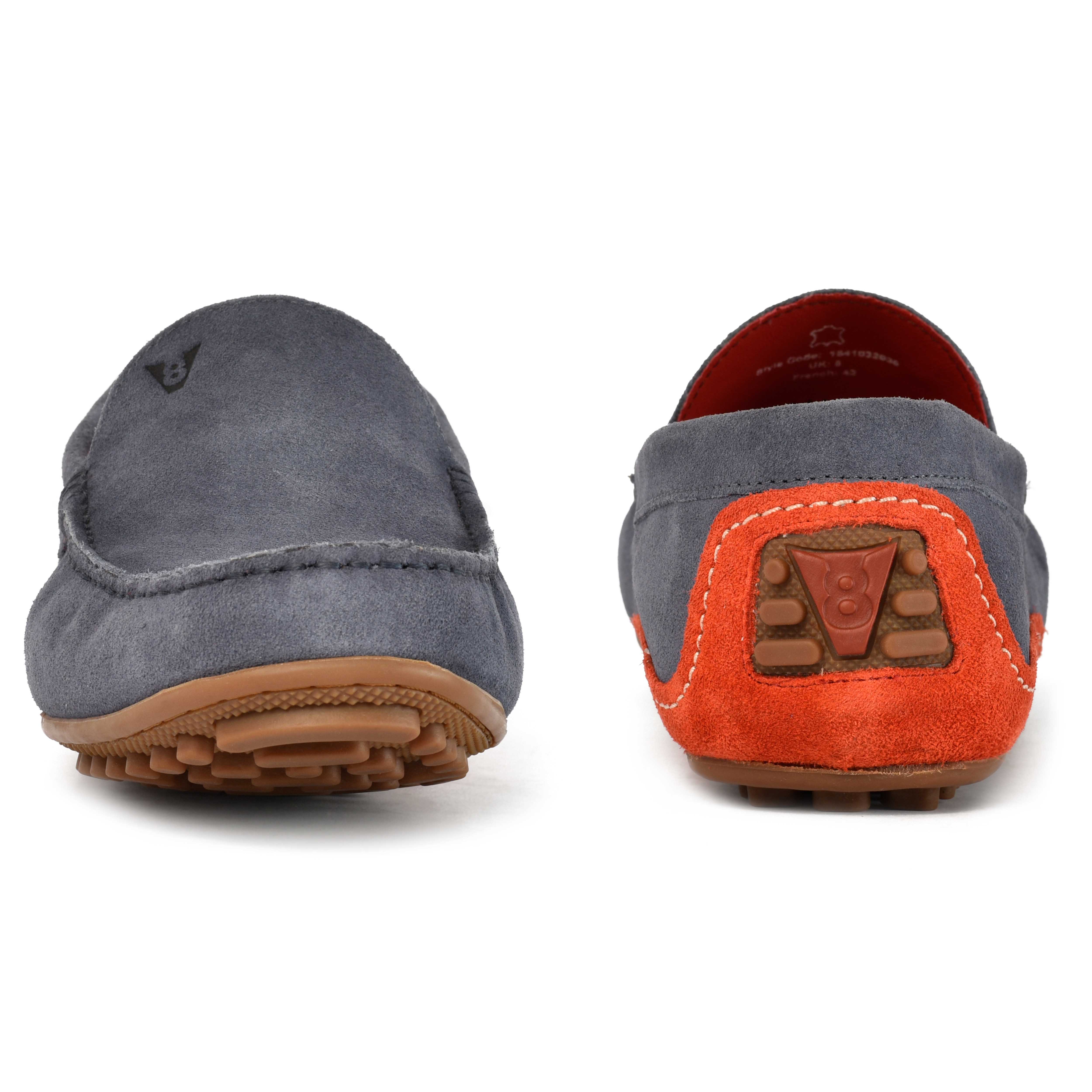 The Seti V8 Men Blue Suede Casual Driver