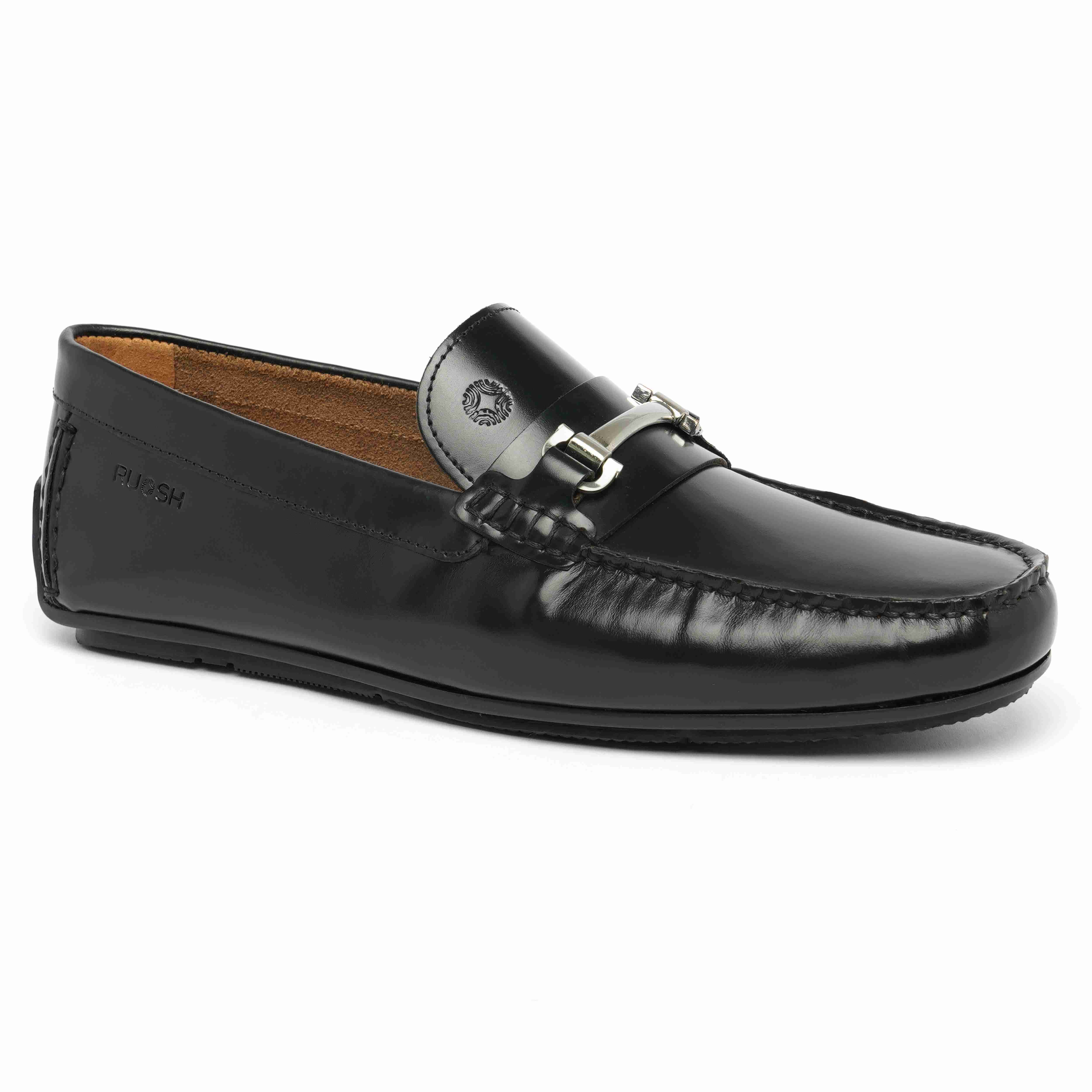 The Macau Ruosh Men Black Glossy Casual Driver