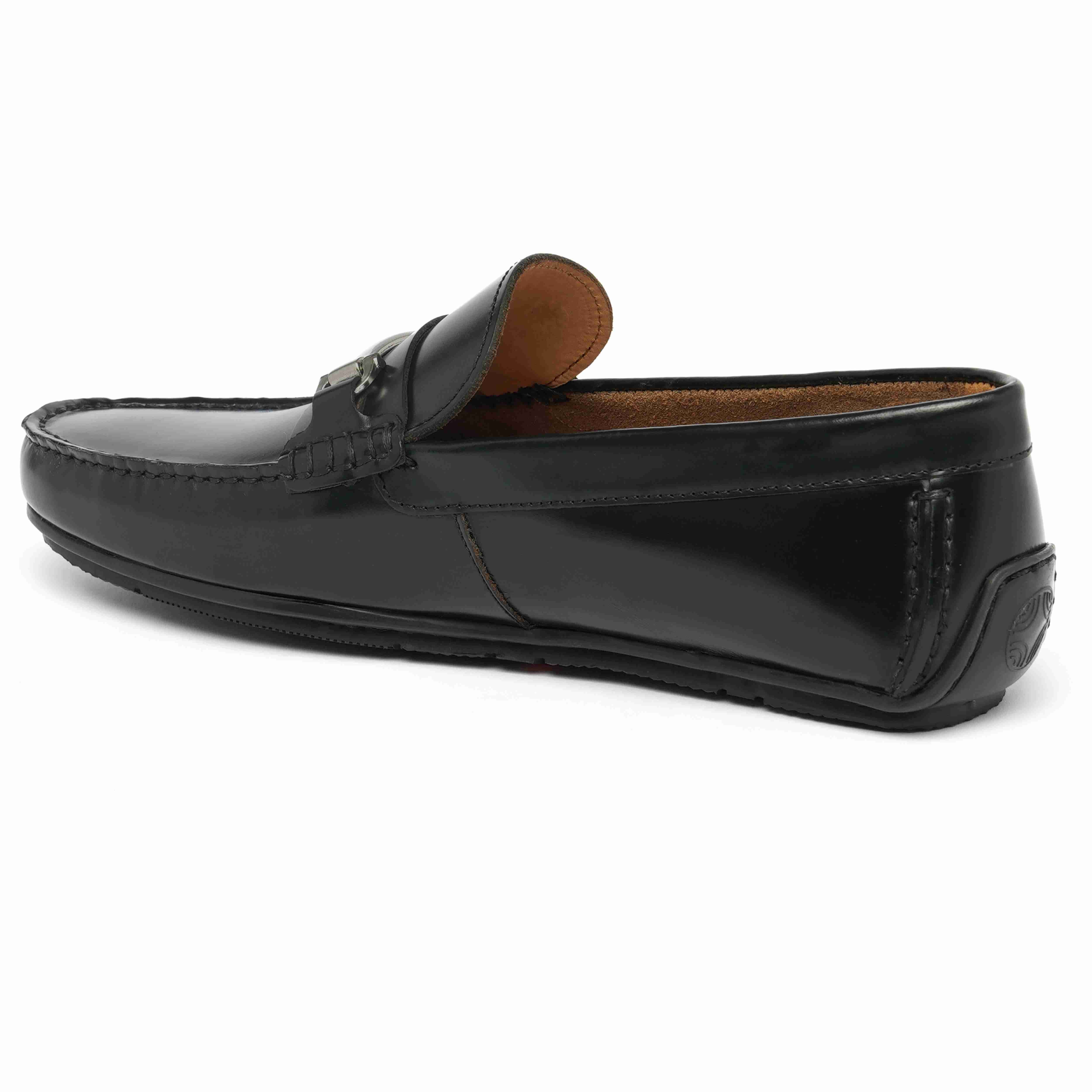 The Macau Ruosh Men Black Glossy Casual Driver