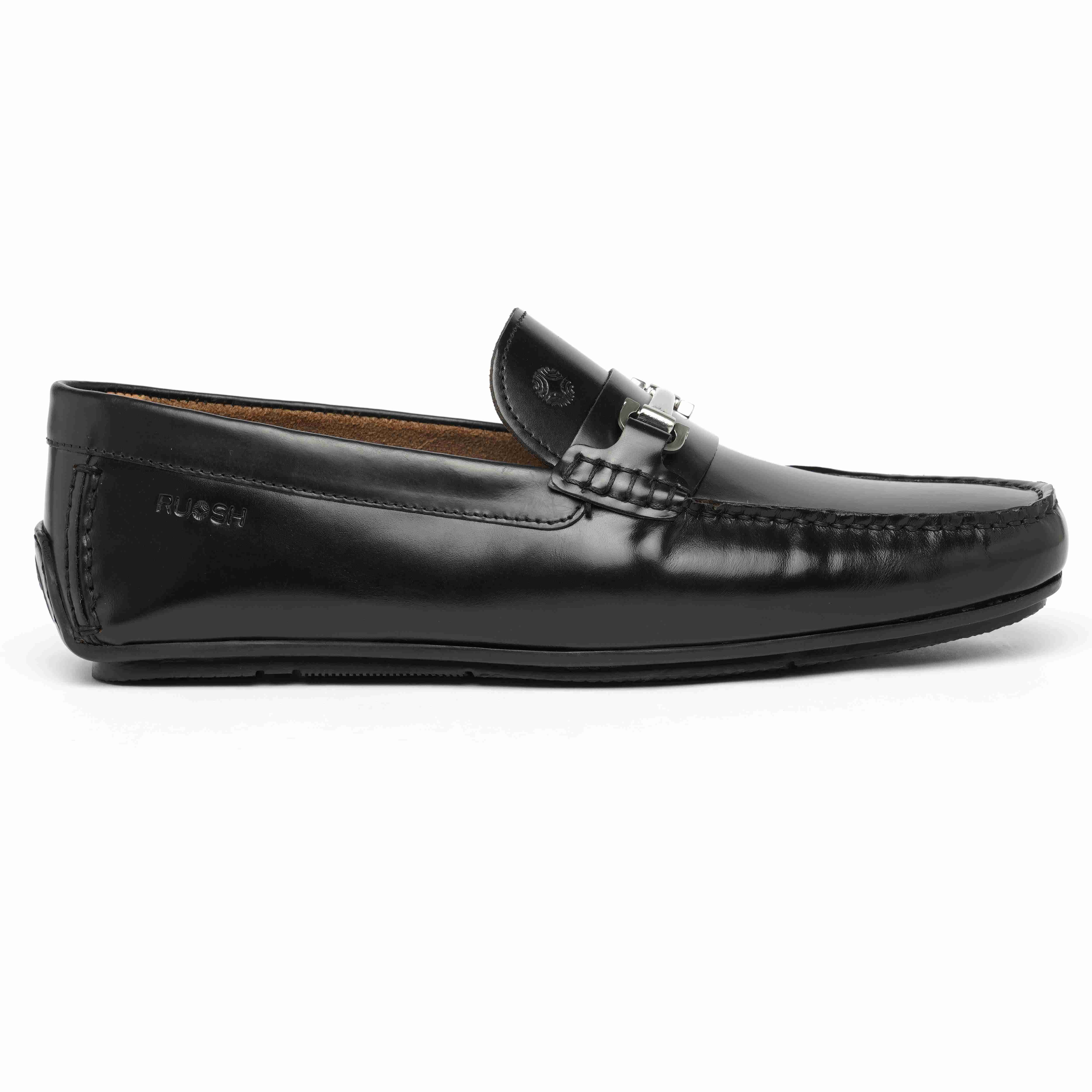The Macau Ruosh Men Black Glossy Casual Driver