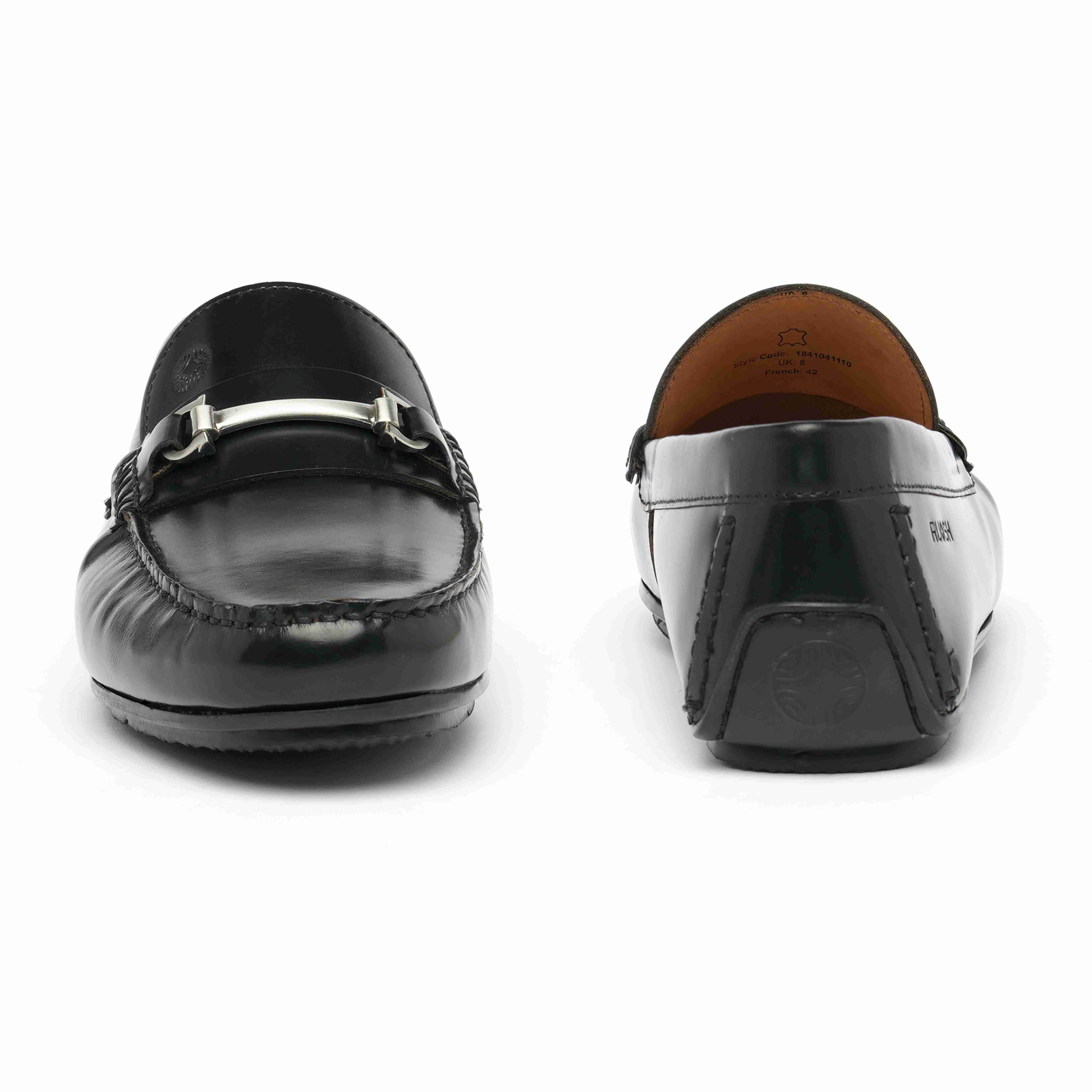 The Macau Ruosh Men Black Glossy Casual Driver