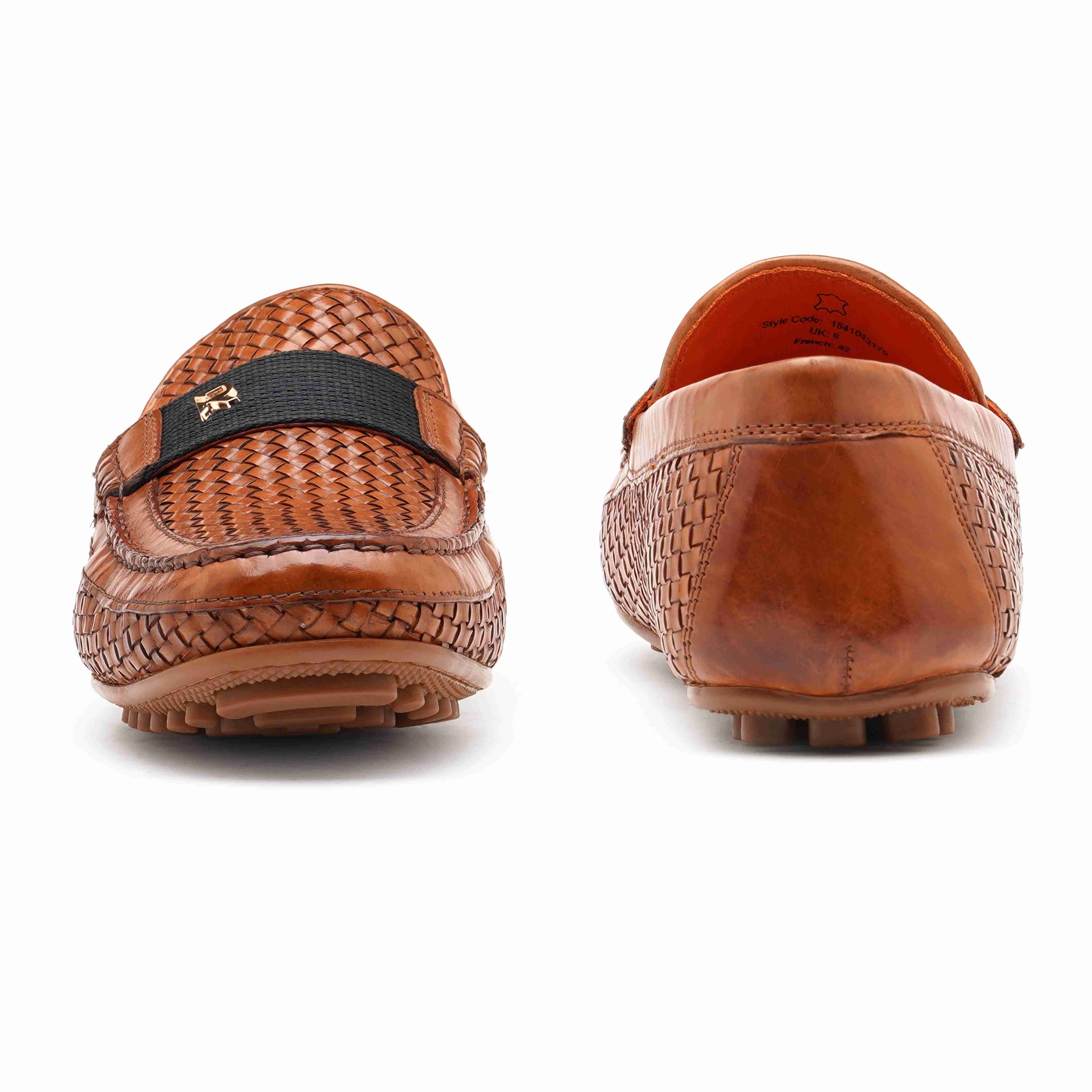 The Seti Ruosh Men Tan Handcrafted Leather Loafer