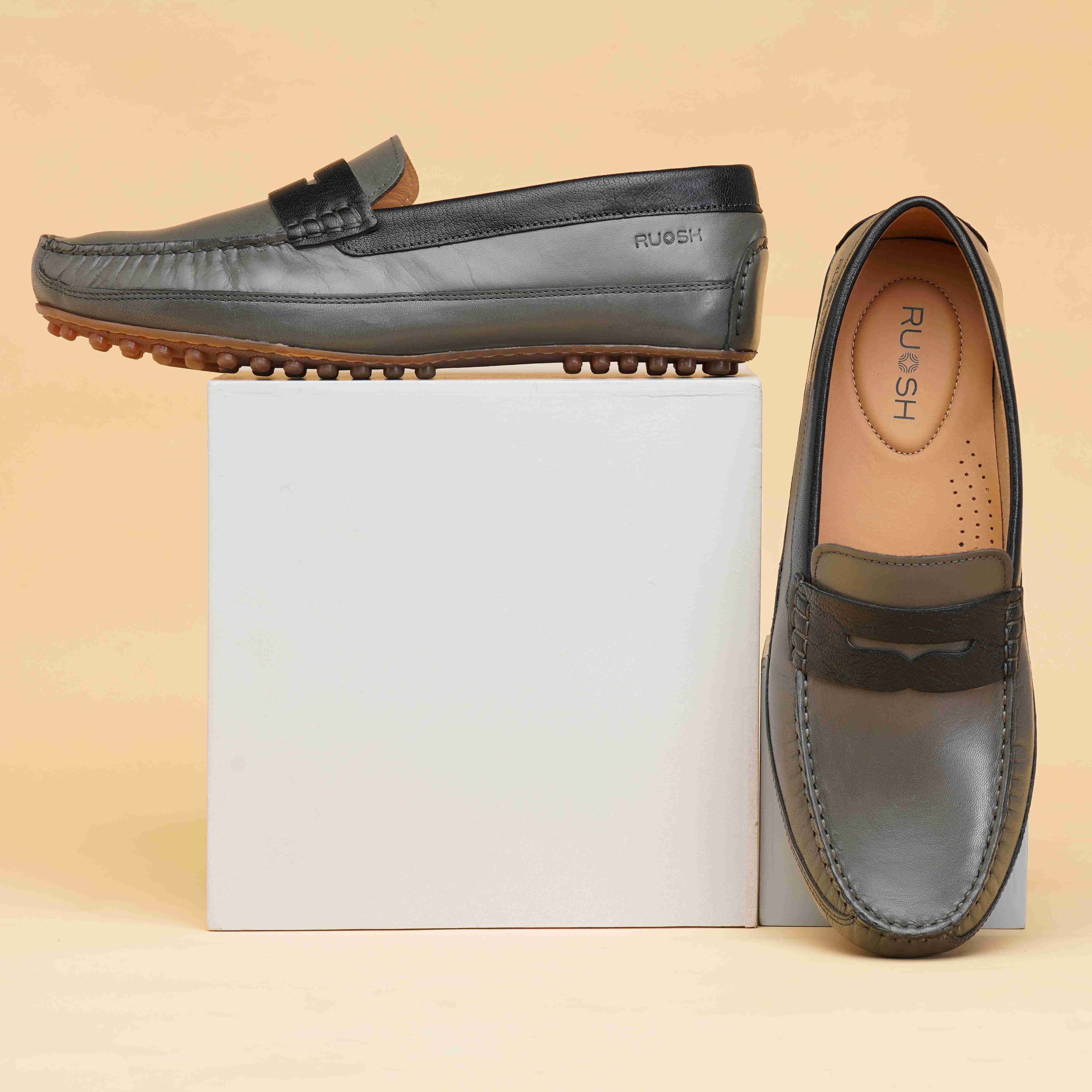 The Oman Ruosh Men Grey Casual Loafer