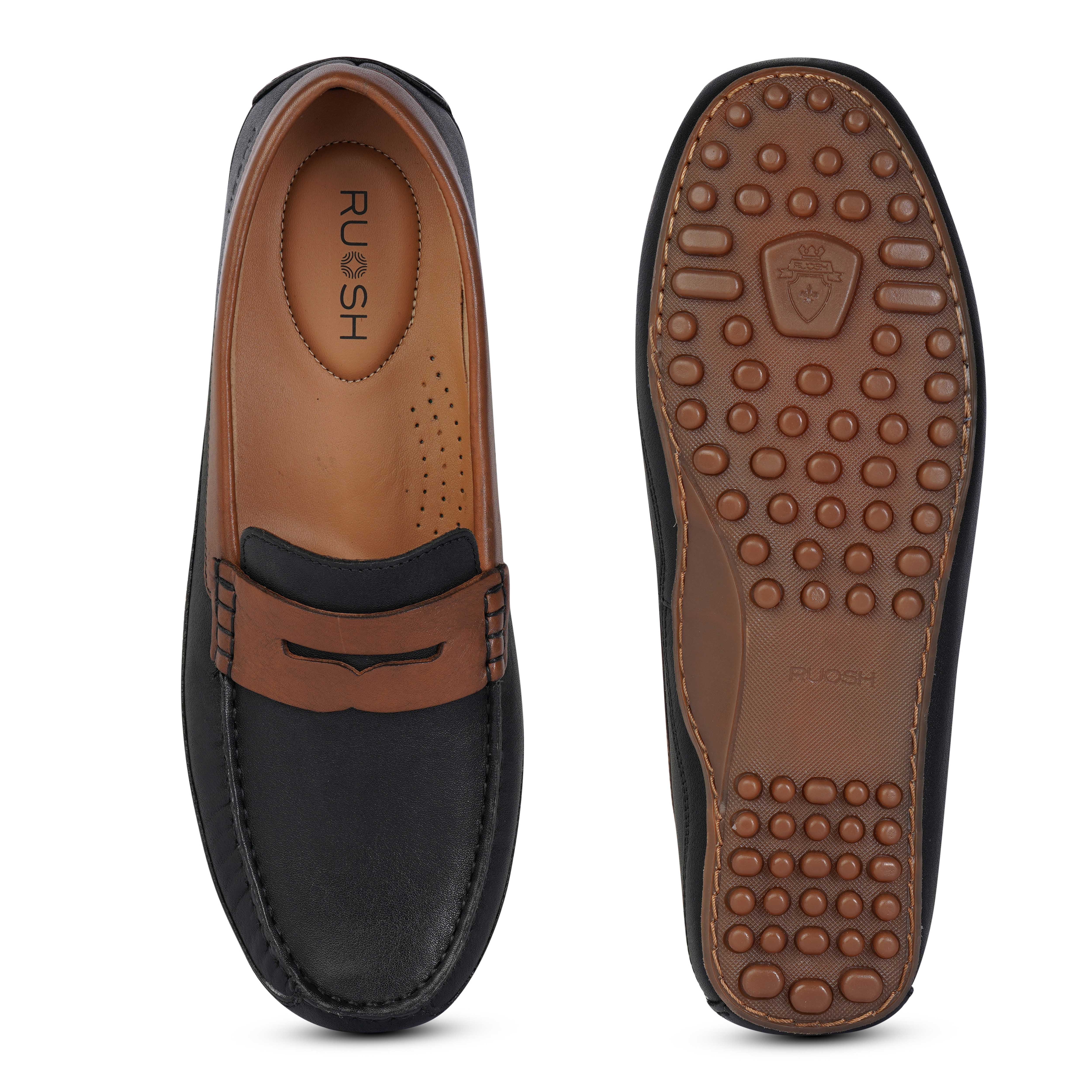 The Oman Ruosh Men Black Casual Loafer