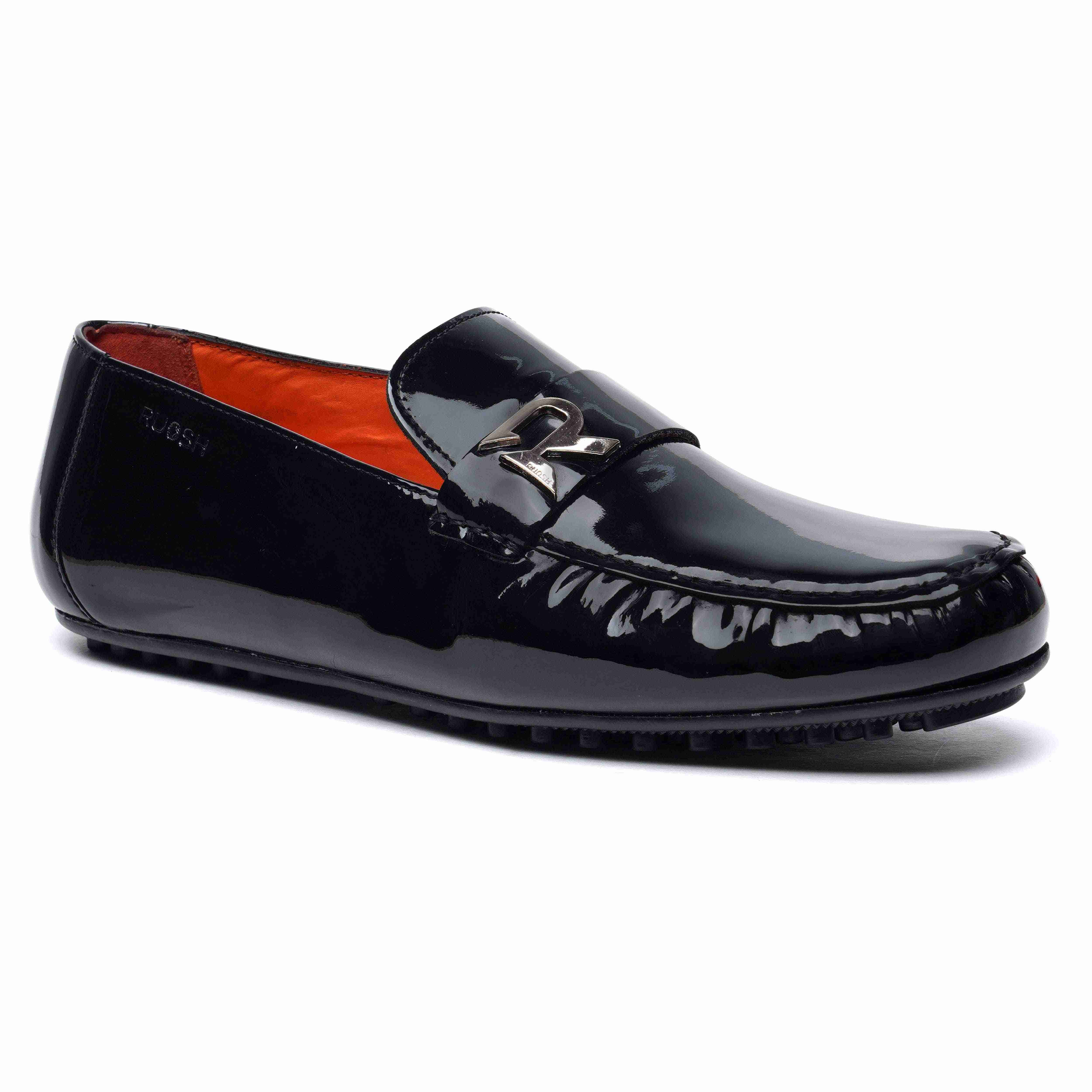 The Seti Ruosh Men Black Glossy Loafer