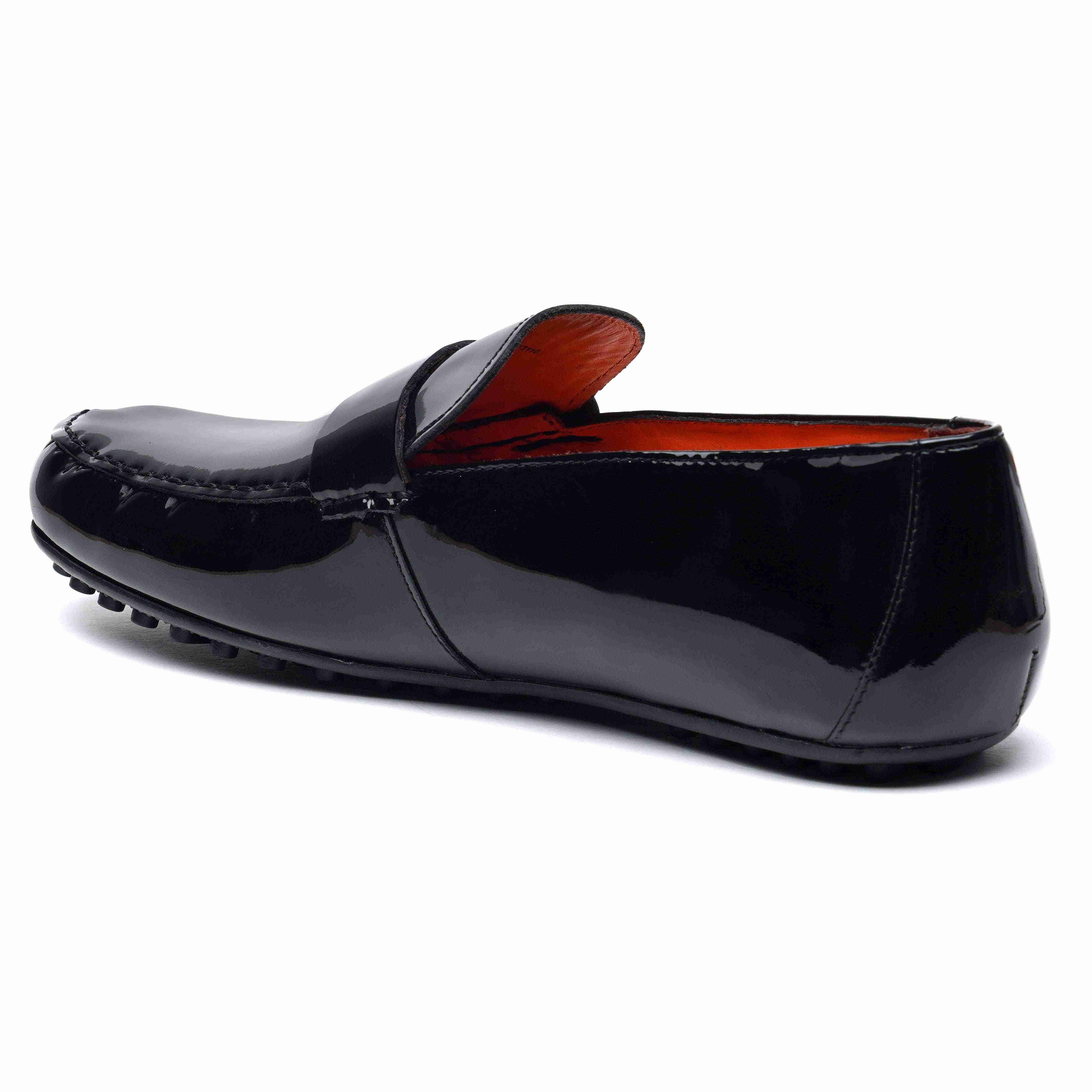 The Seti Ruosh Men Black Glossy Loafer