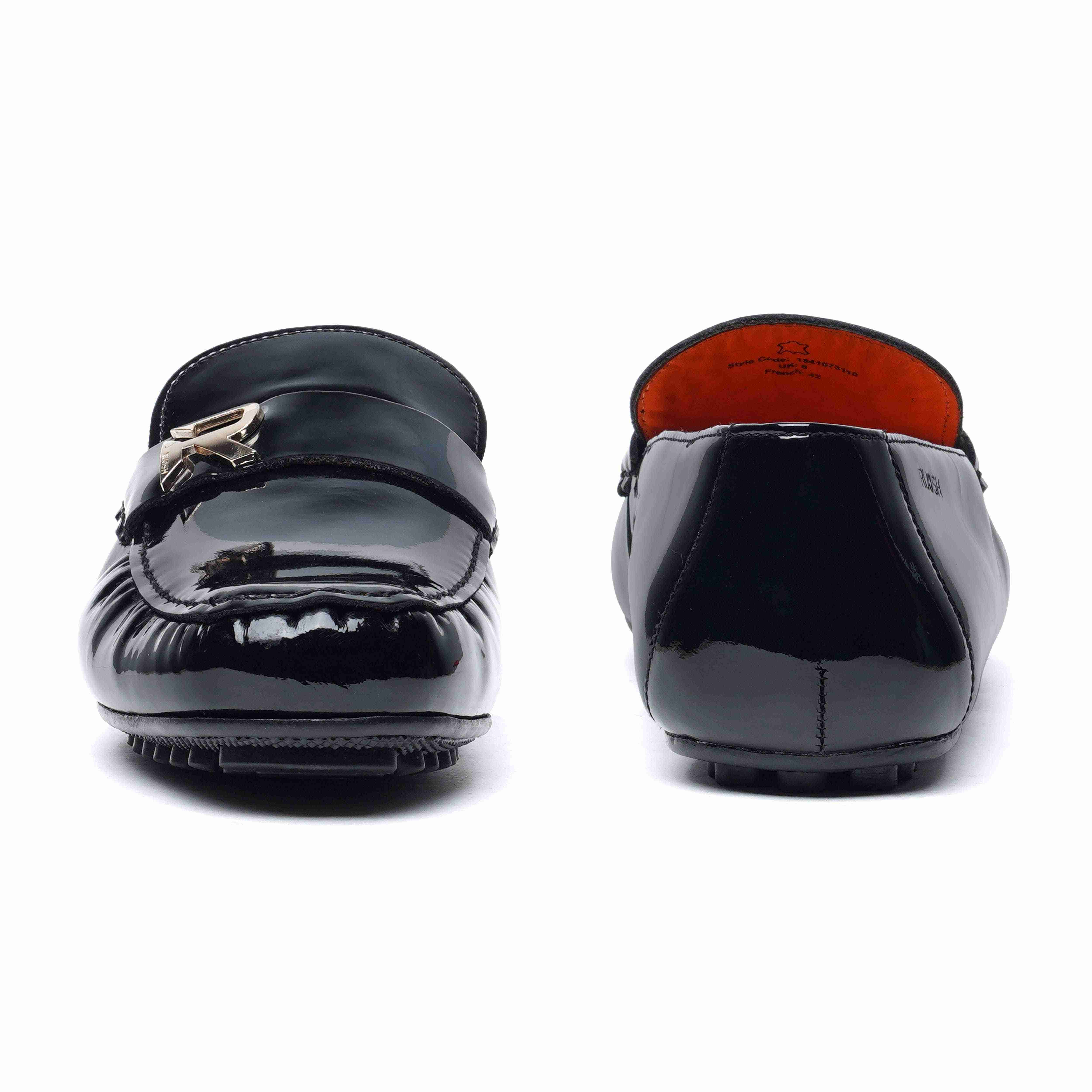 The Seti Ruosh Men Black Glossy Loafer