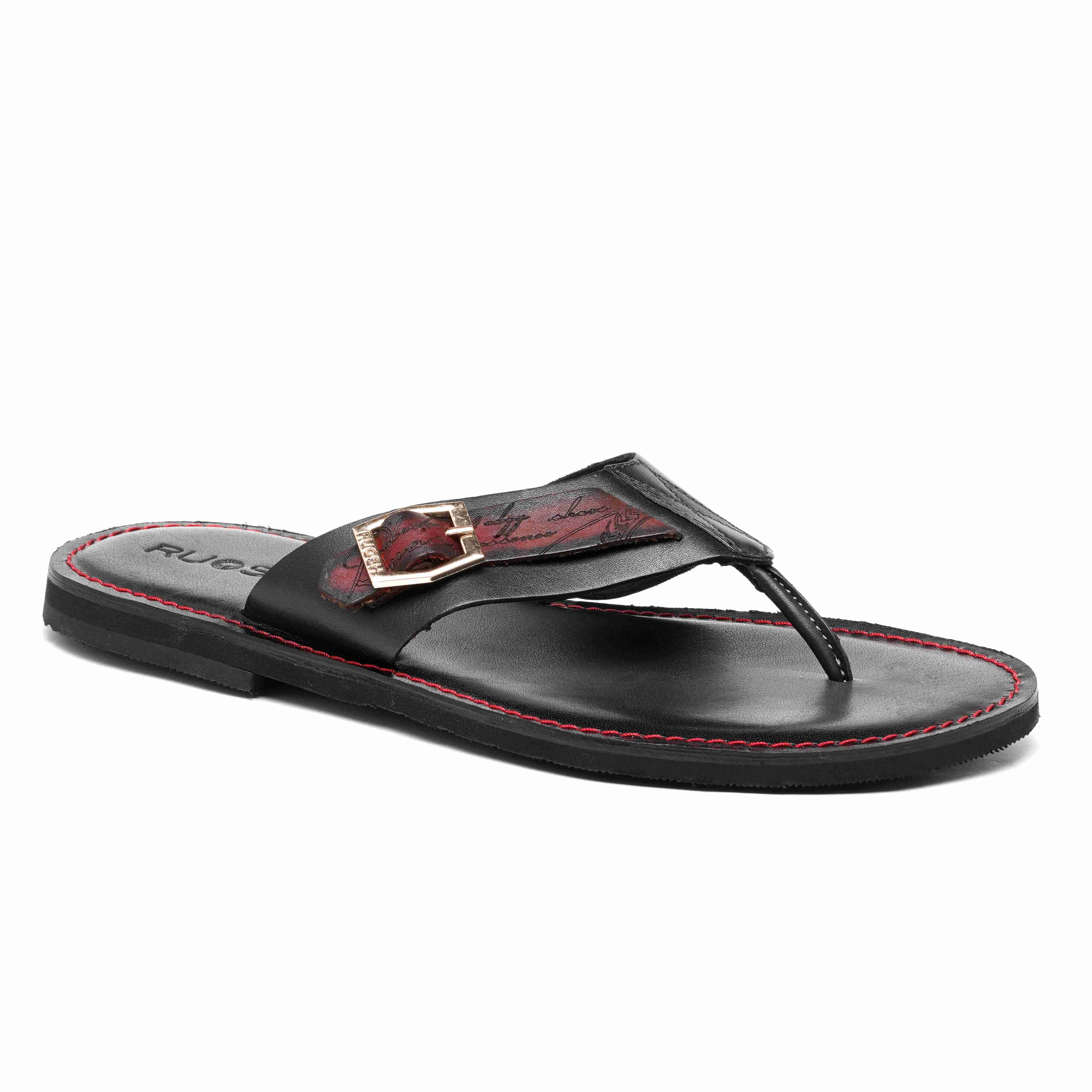 The Pisa Ruosh Men Black Slipper