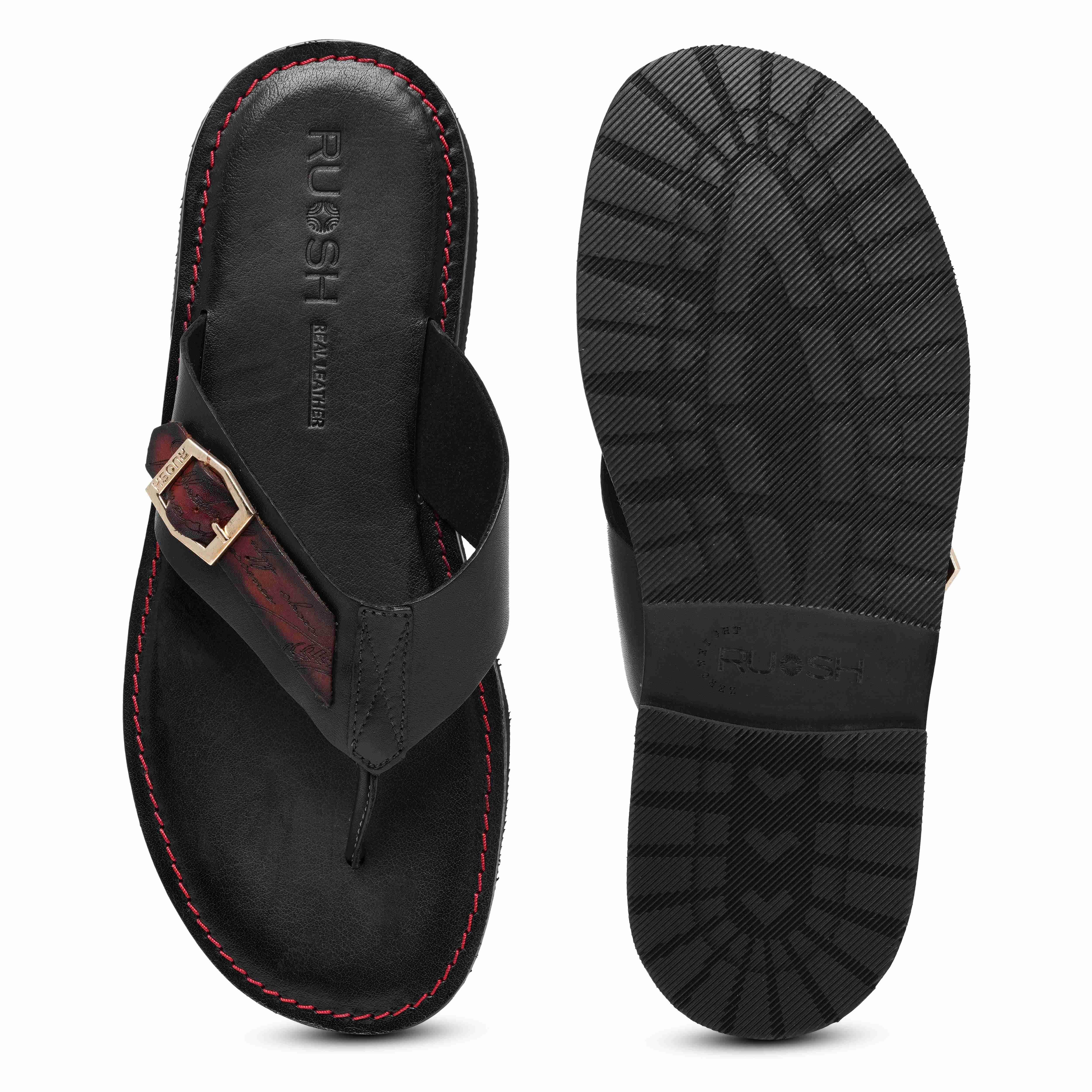The Pisa Ruosh Men Black Slipper