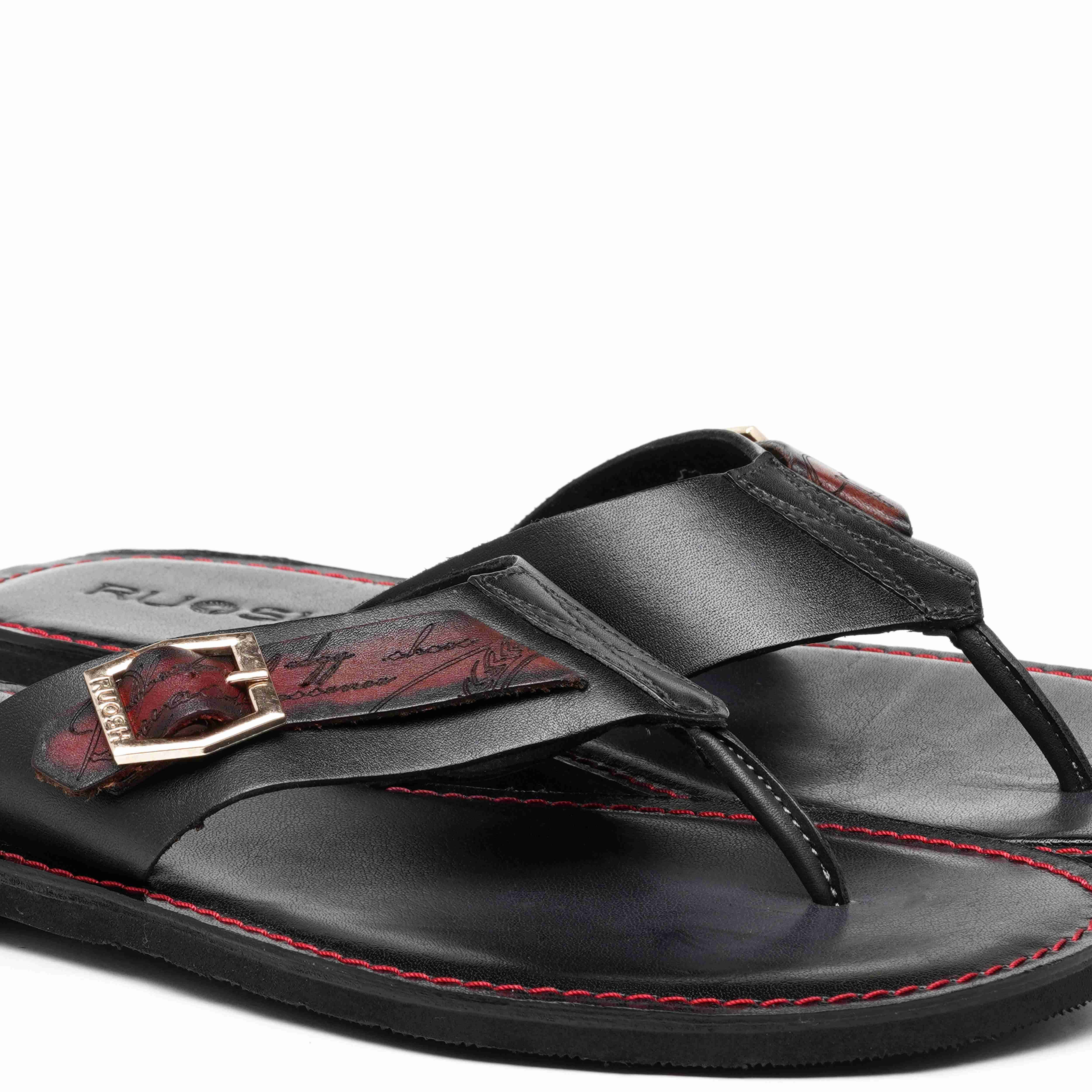 The Pisa Ruosh Men Black Slipper