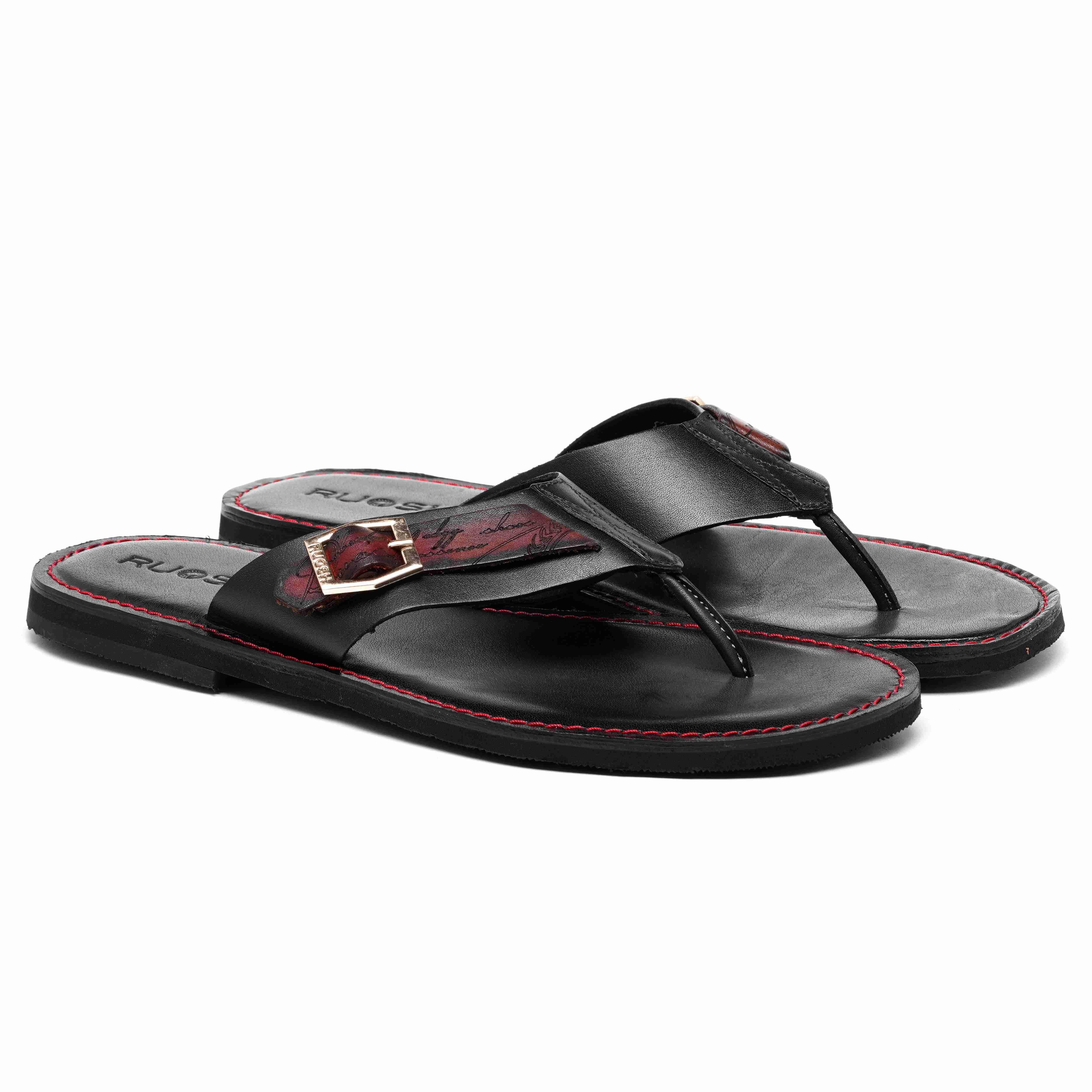 The Pisa Ruosh Men Black Slipper