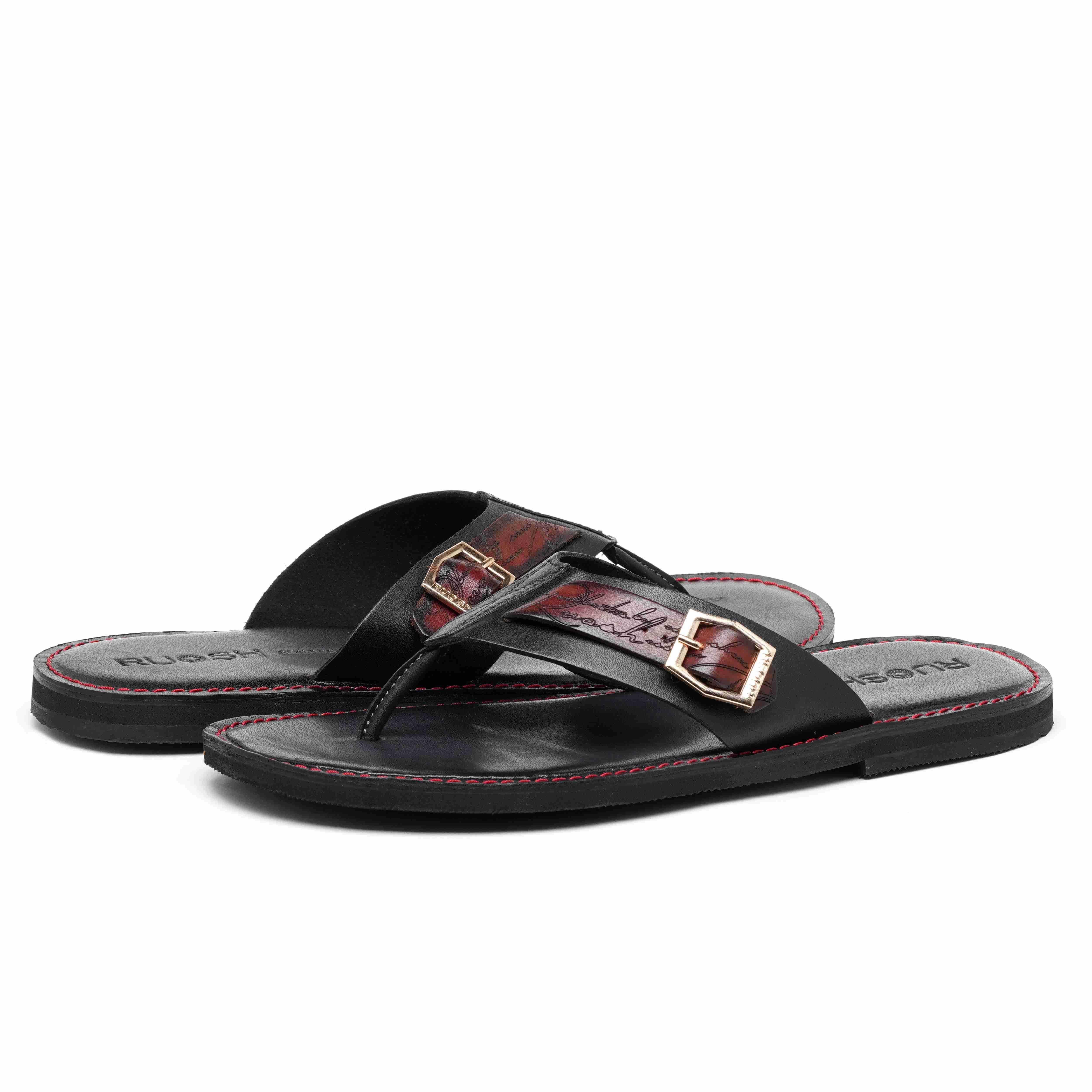 The Pisa Ruosh Men Black Slipper