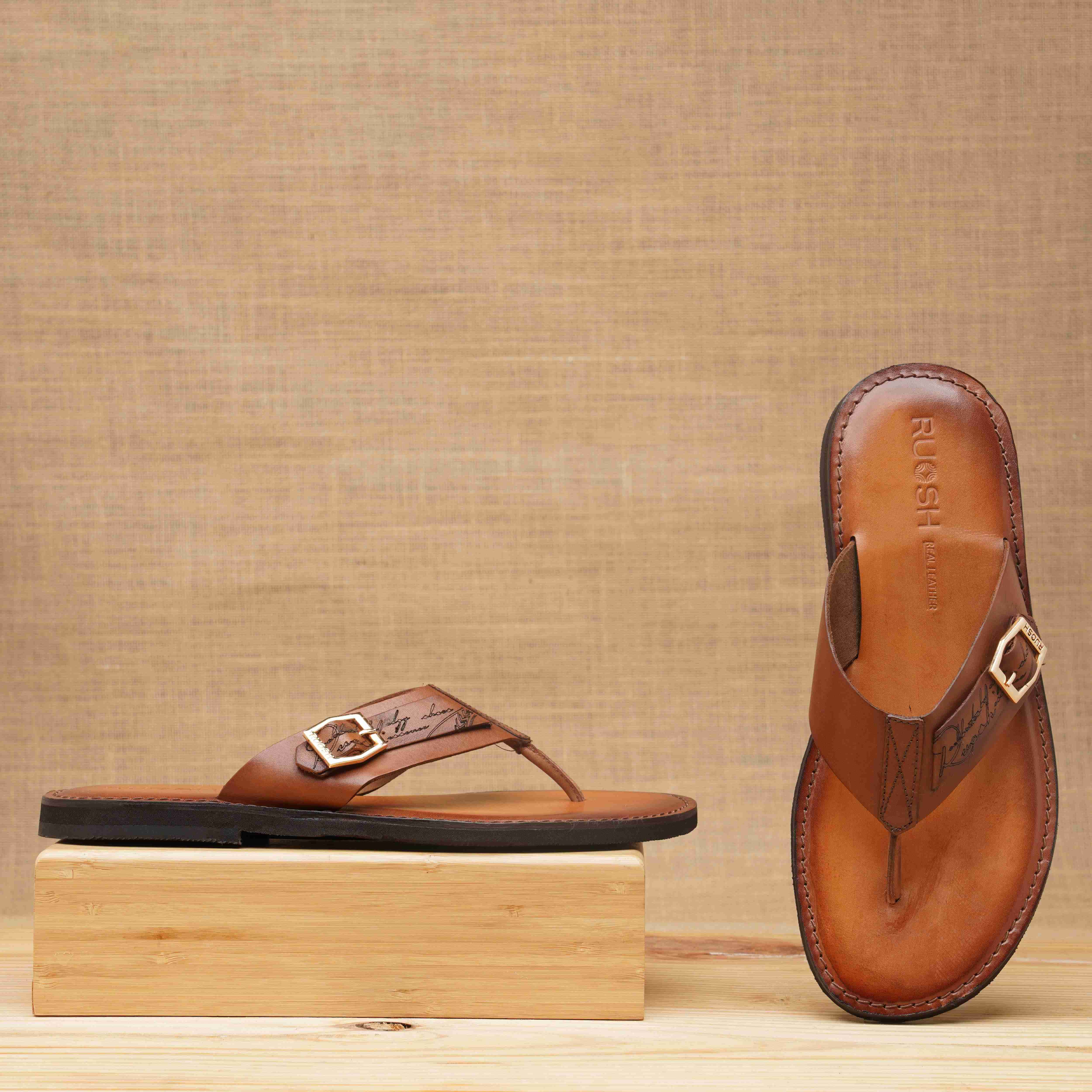 The Ford Ruosh Men Tan Slipper