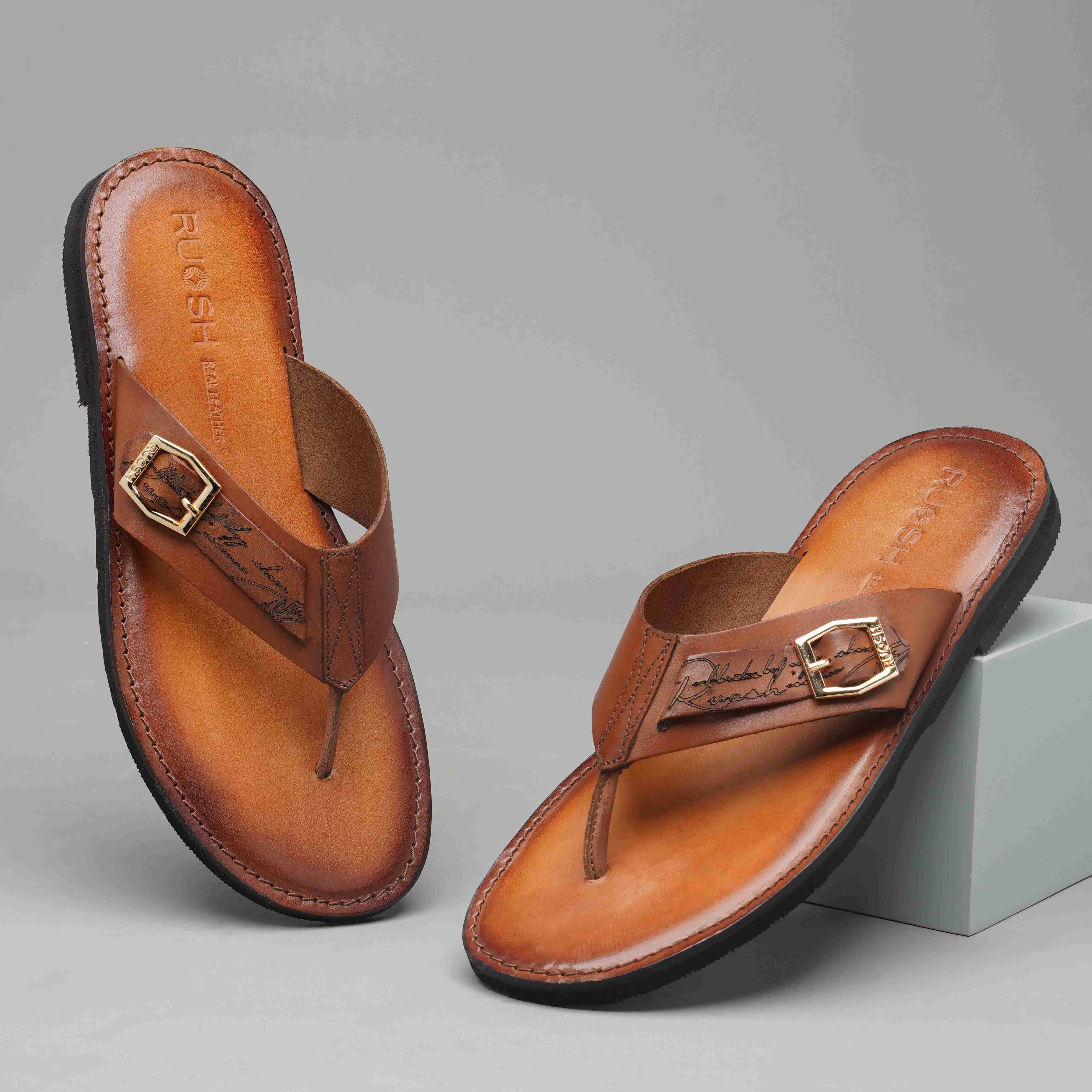 The Ford Ruosh Men Tan Slipper