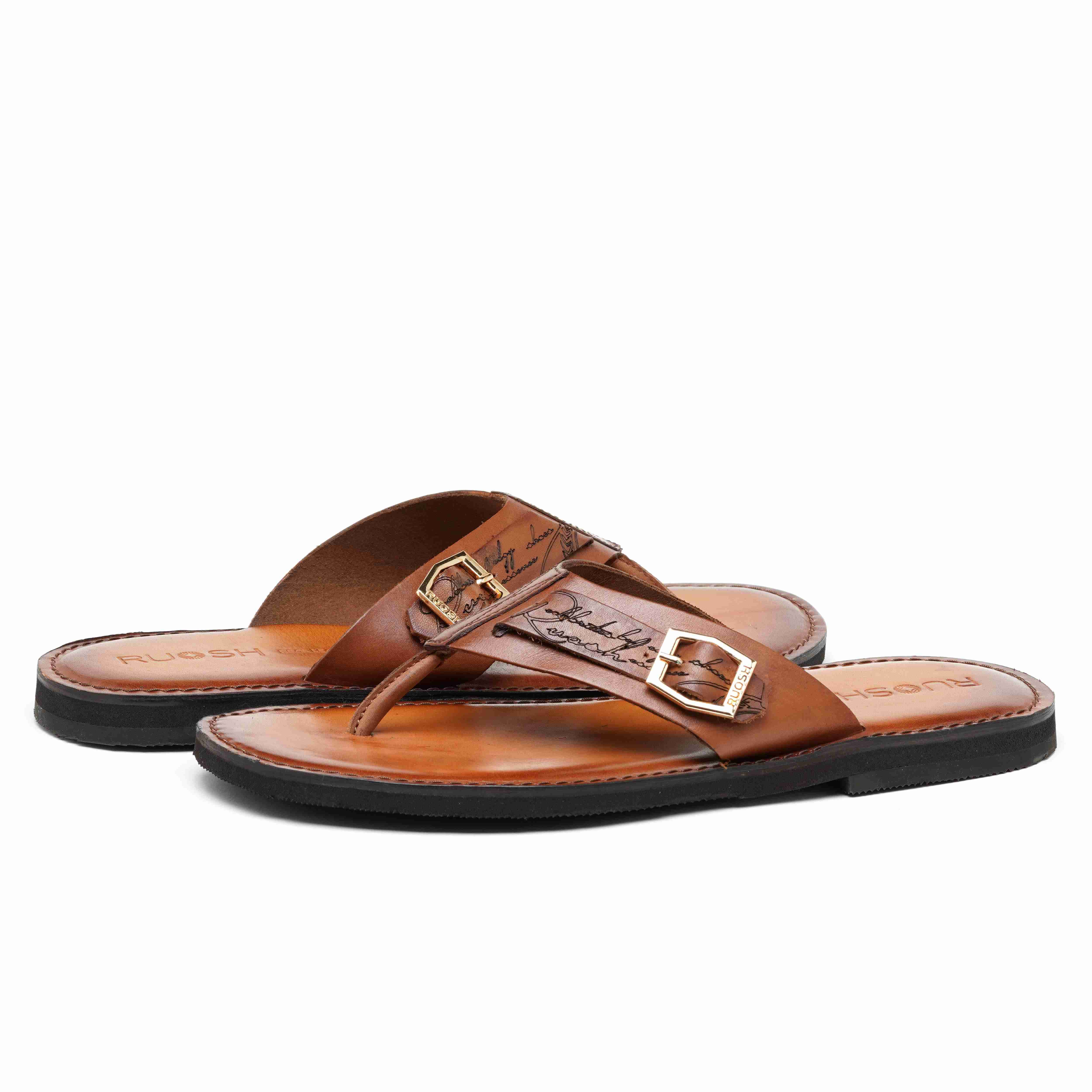 The Ford Ruosh Men Tan Slipper