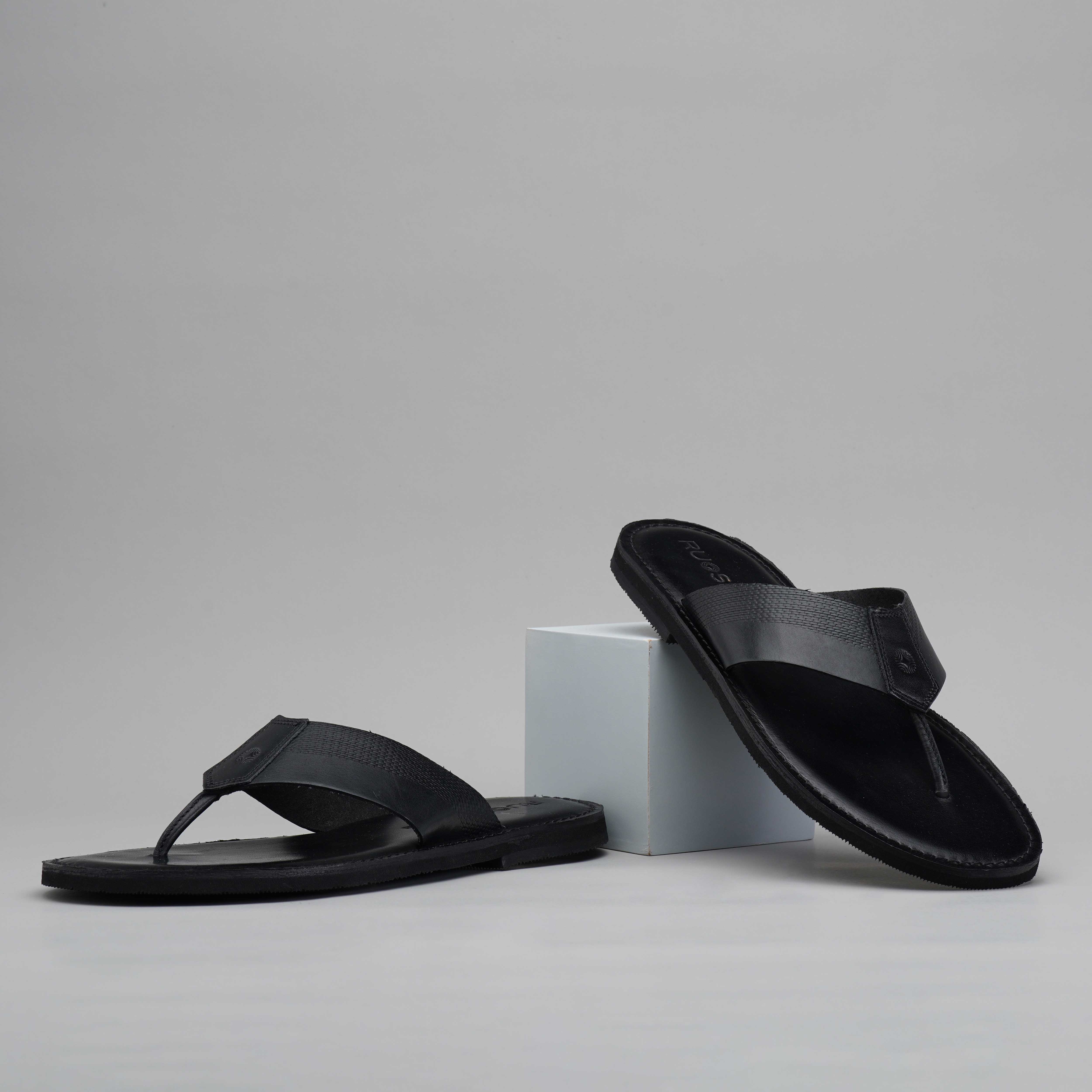The Pisa Ruosh Men Black Elegant Slipper