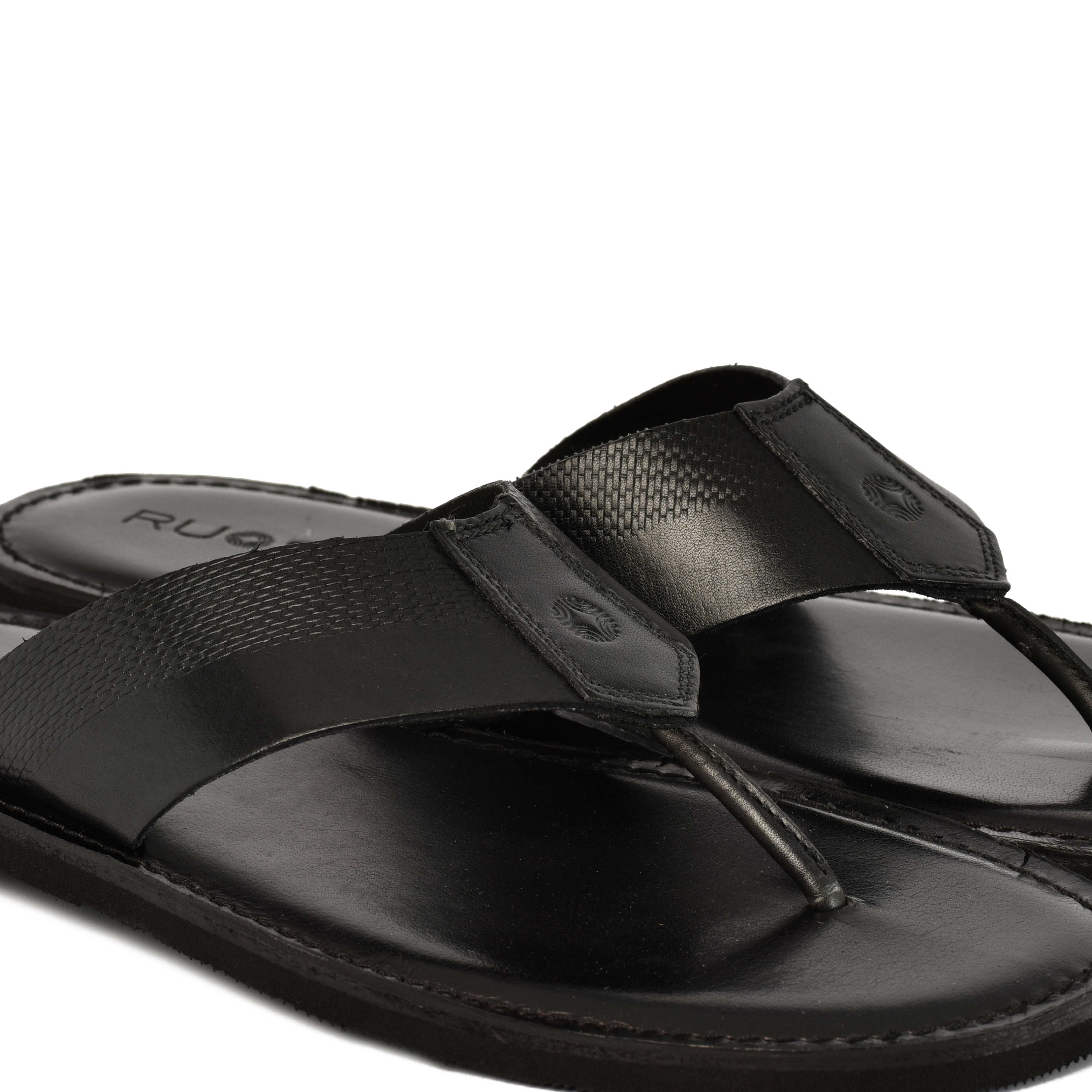 The Pisa Ruosh Men Black Elegant Slipper