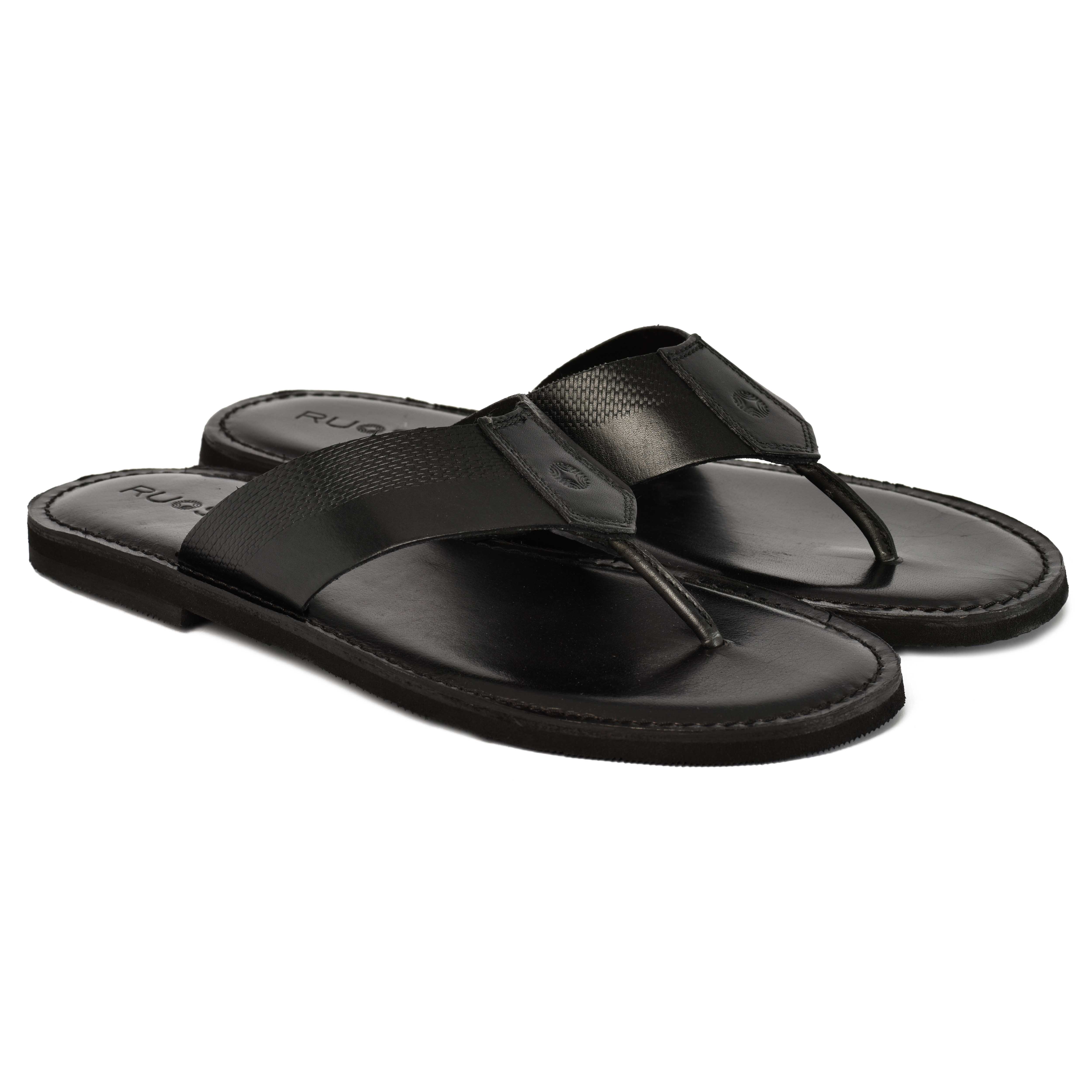 The Pisa Ruosh Men Black Elegant Slipper