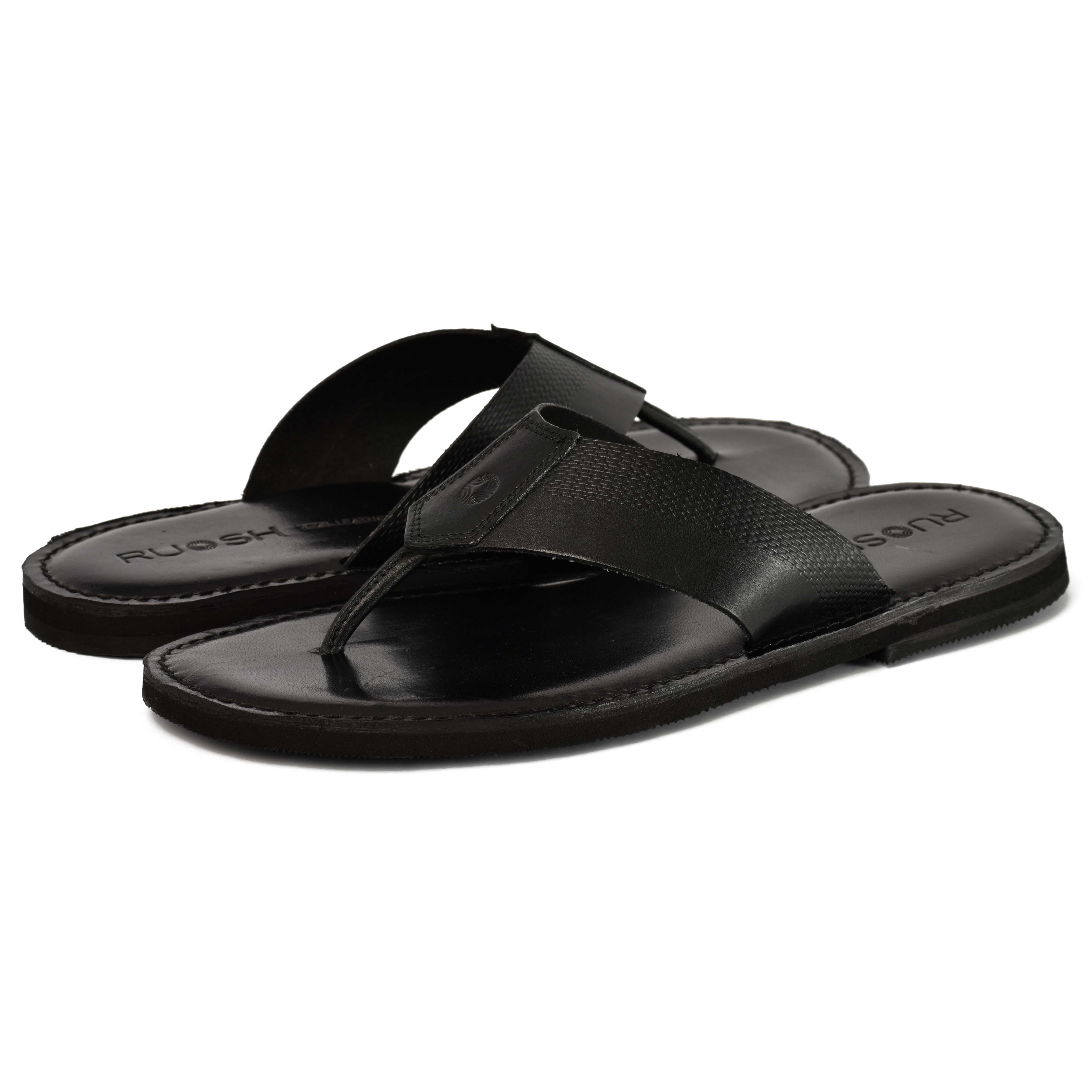 The Pisa Ruosh Men Black Elegant Slipper