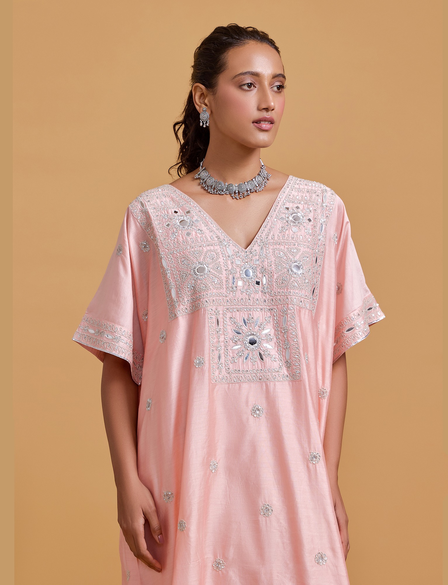 Zeenat Pink Kaftan