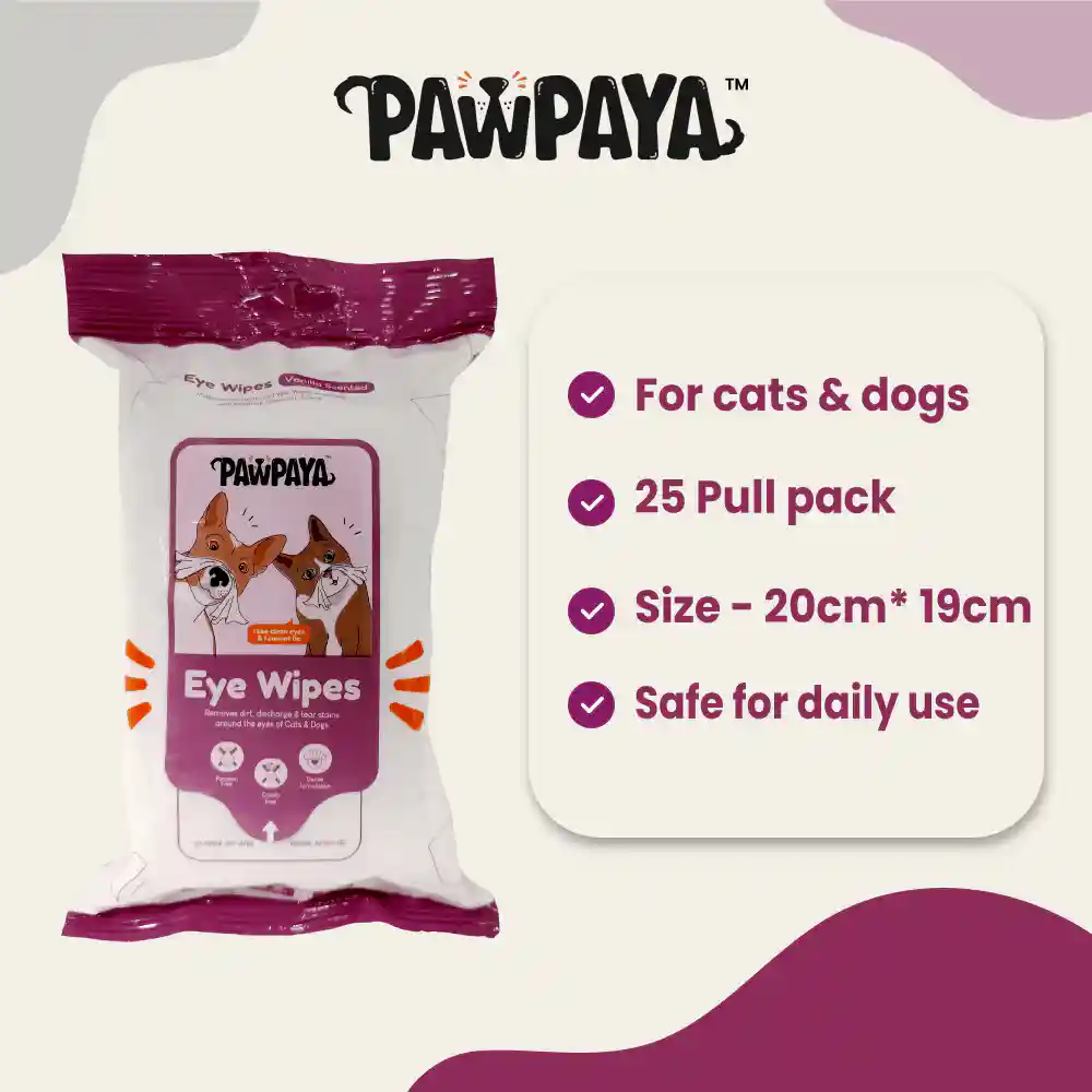 Pawpaya Eye Wipes for Dogs and Cats (20x18cm)