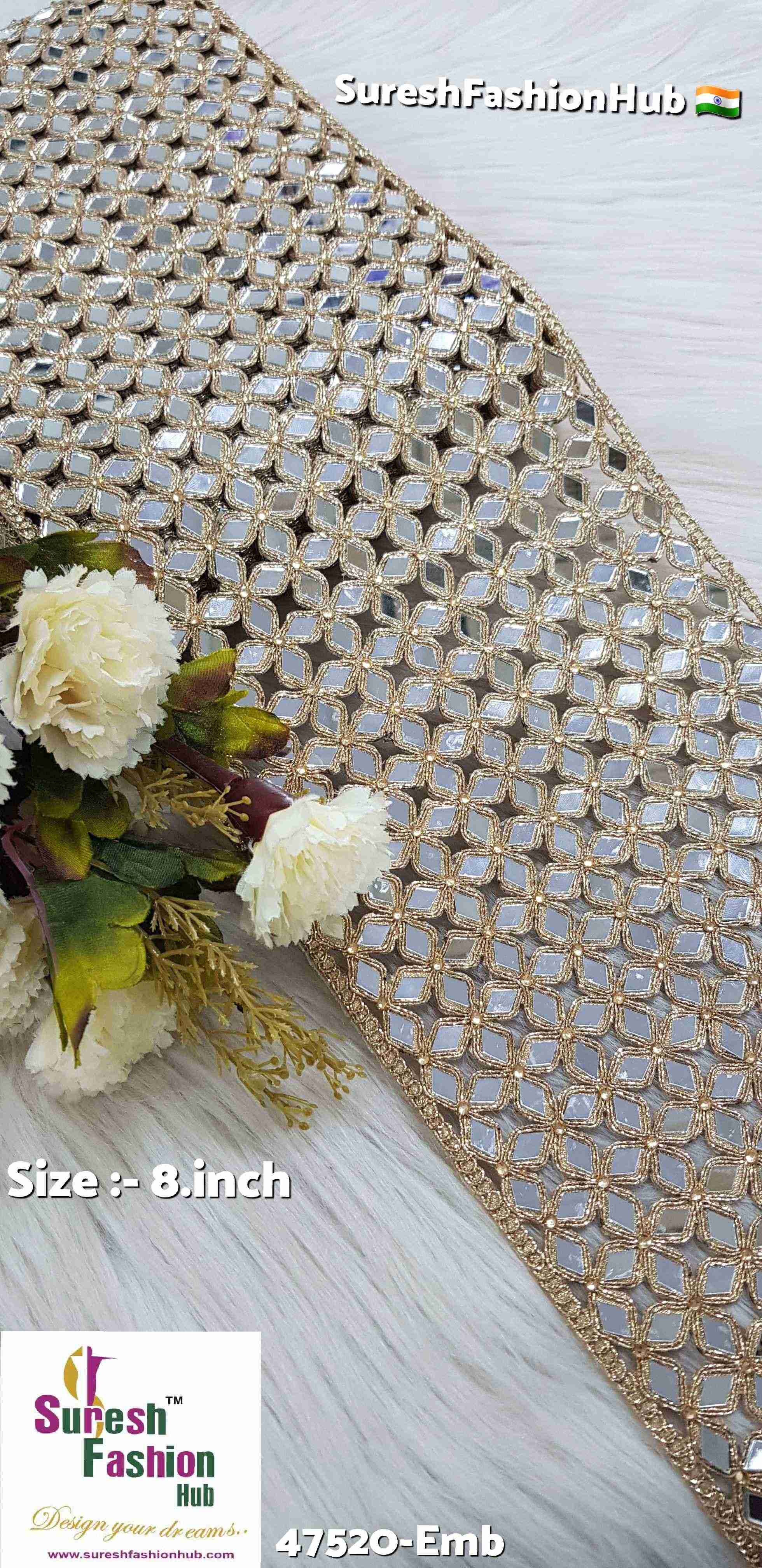 Elegant Mirror Cutwork Lace