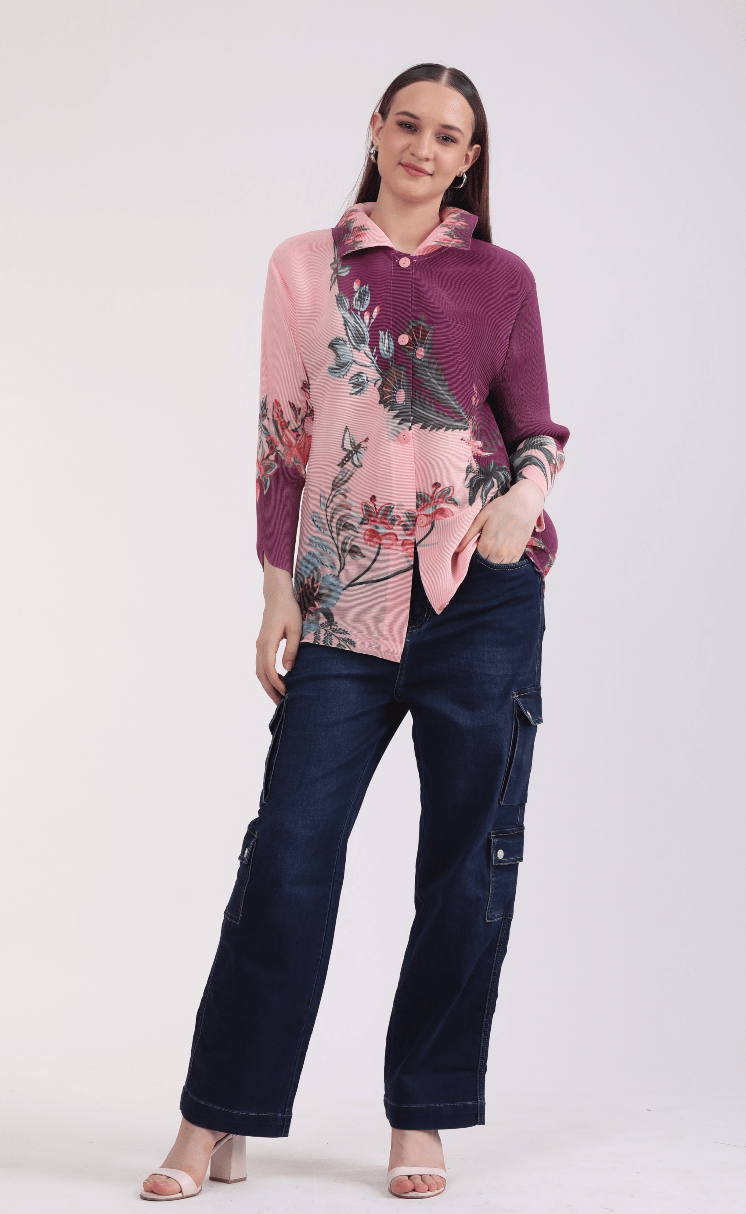 Albion Women Multi Blouson Top