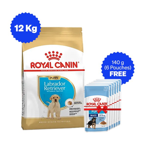 Royal Canin Labrador Retriever Puppy Dry Dog Food with Free Maxi Puppy Gravy Pack