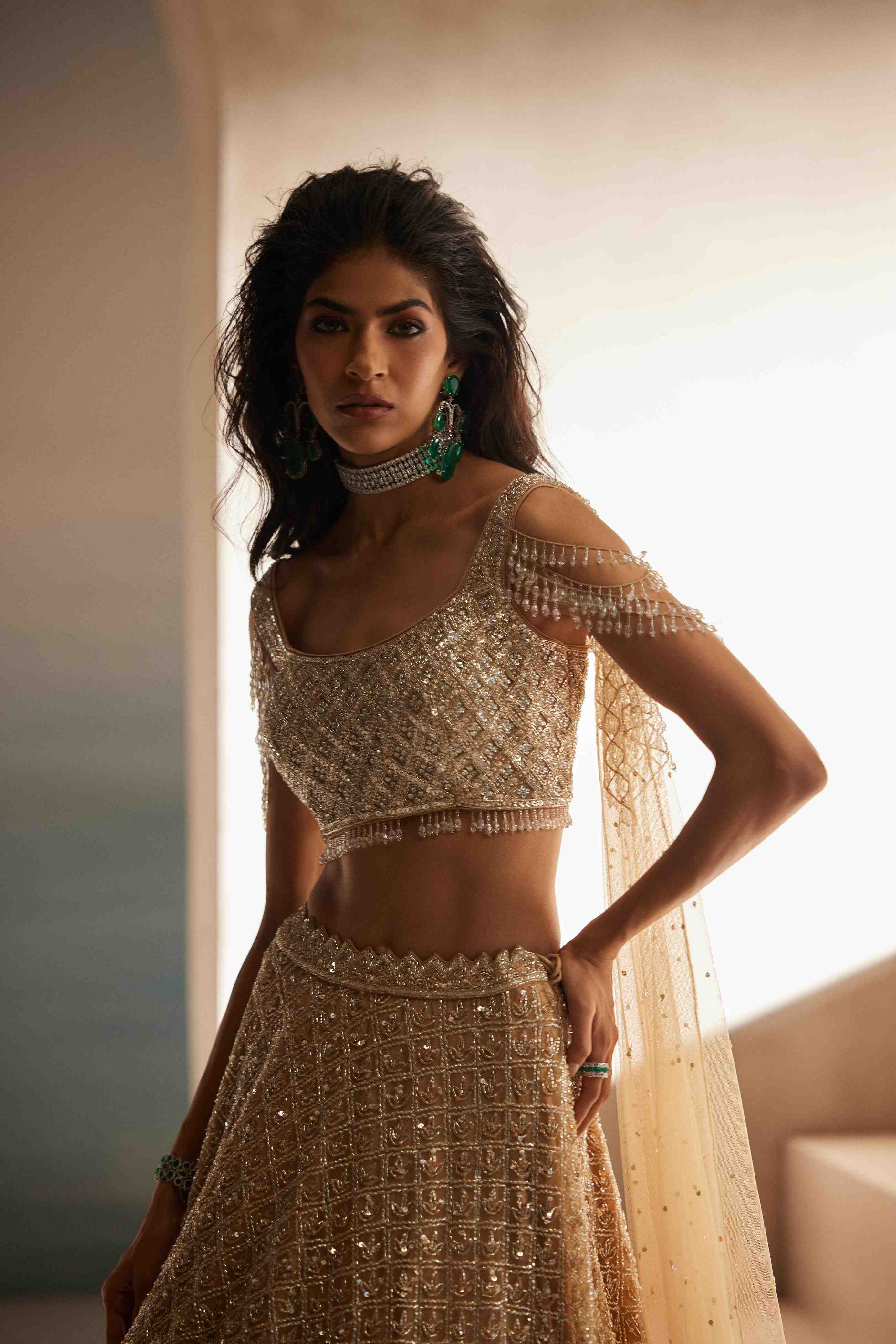 Crystal Floral Lehenga