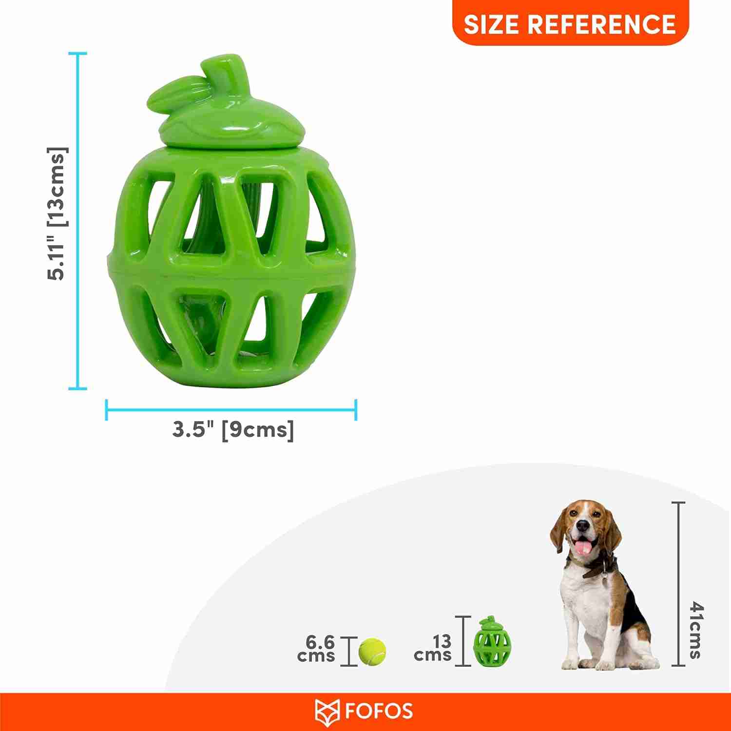 Barkbutler Fofos Fruitybites Treats Disp Apple Toys for Dogs