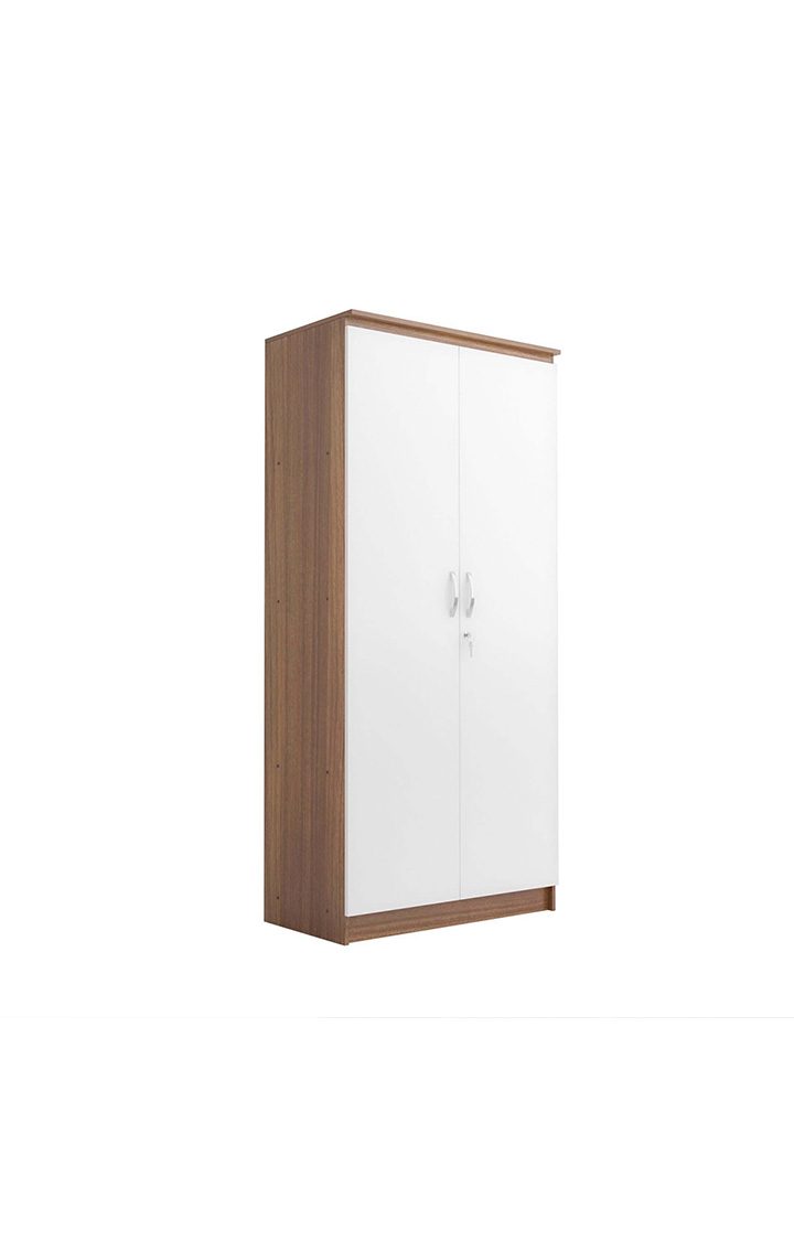 neudot Dallas Engineering Wooden Wardrobe Almirah for Cloth with 2 Doors | Almirah for Clothes Wooden | Wardrobe Organizer | Multipurpose Almirah | Leon Teak, Model - Dallas 1 Year Warranty