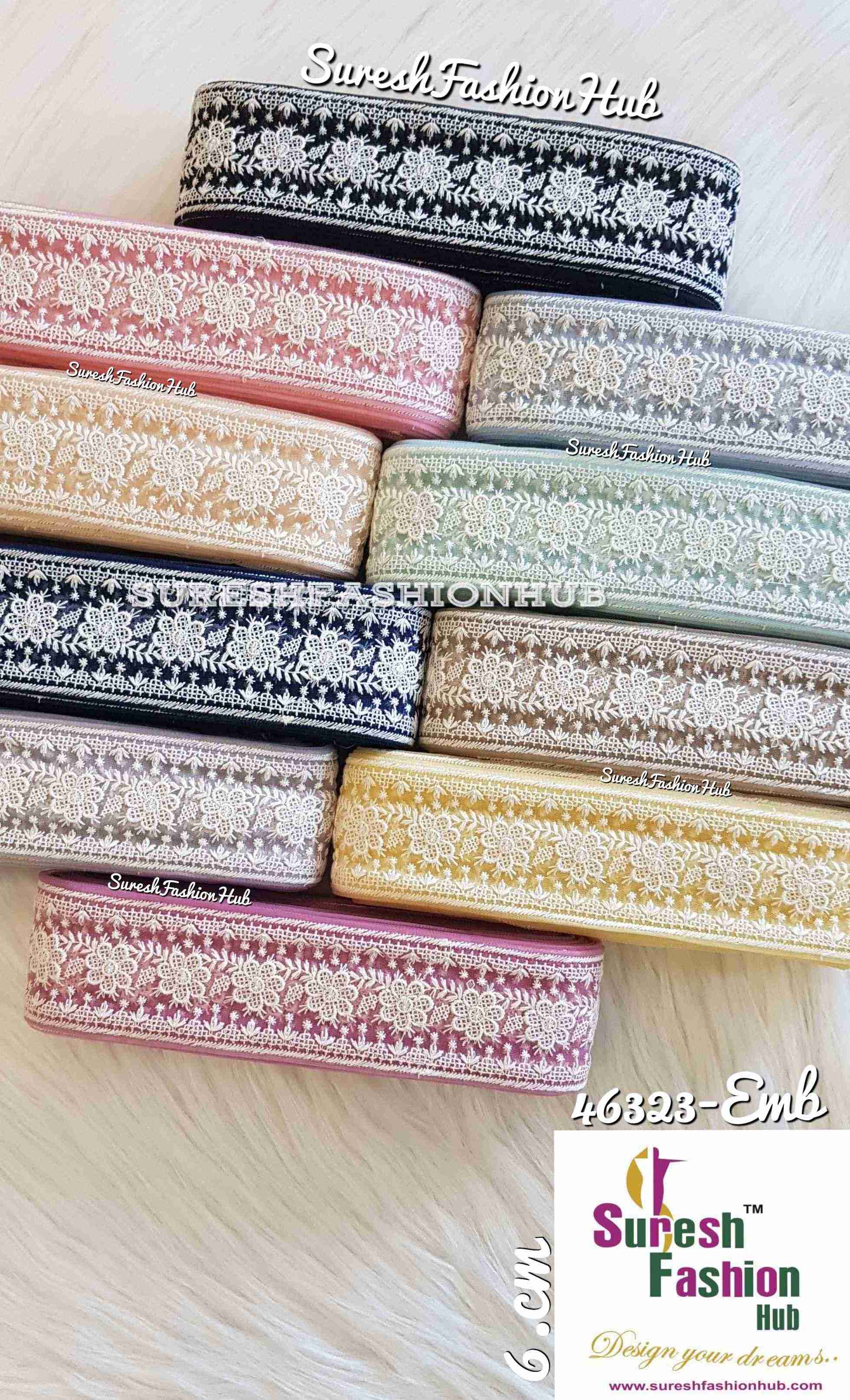 Peach Threaded Kaleidoscope laces