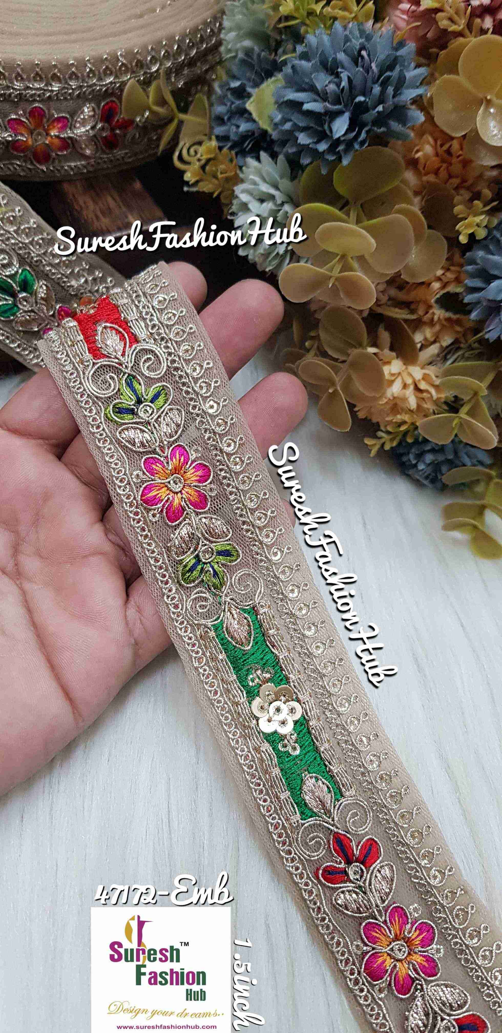  Sabyasachi-Inspired Floral Pearl Dori Lace