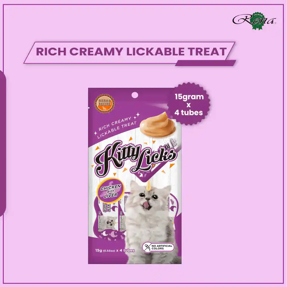 Rena’s Recipe Kitty Licks Chicken with Liver Cat Treat Tubes