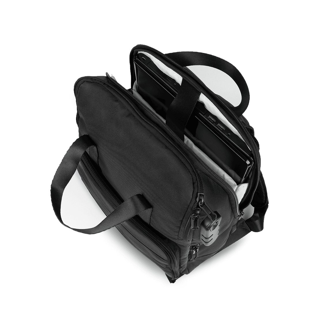 Overnighter Trolley and Laptop Backpack - Black