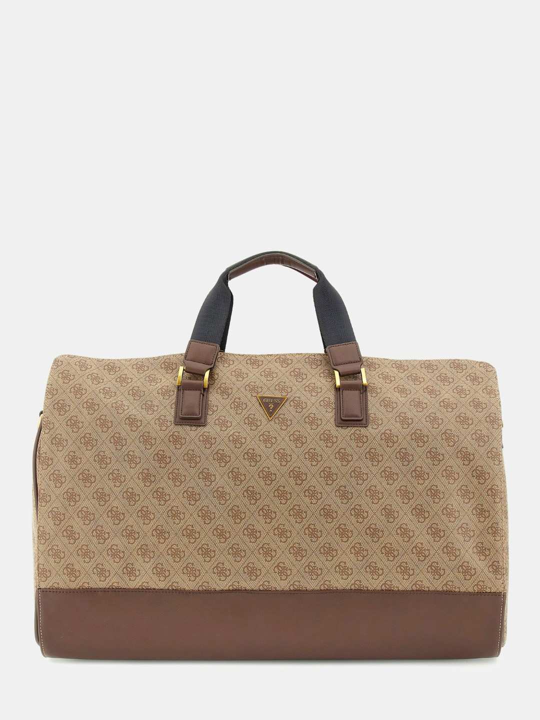 Guess Beige PU Printed MEN Duffle Bag