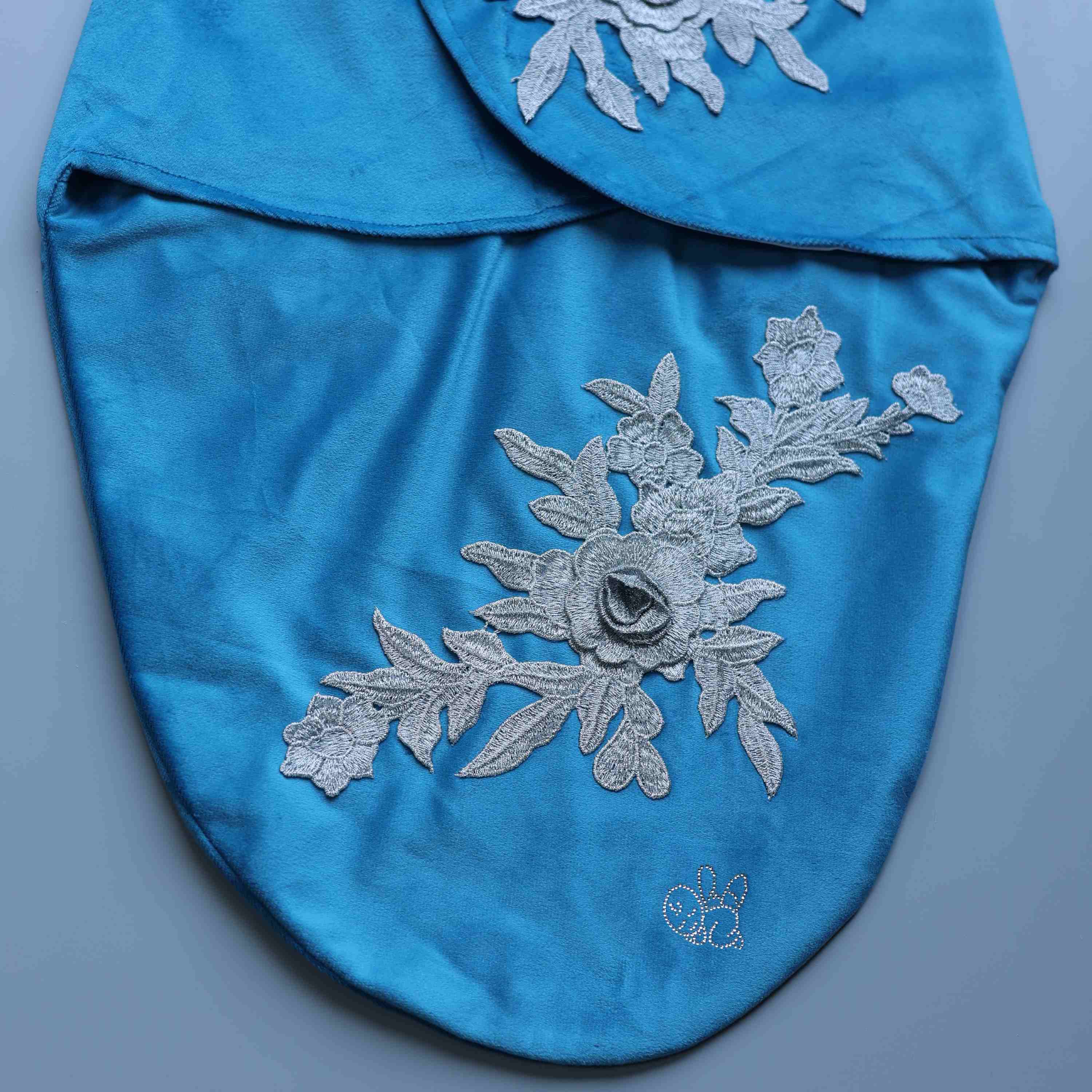 Azure Bloom Velour Swaddle Set