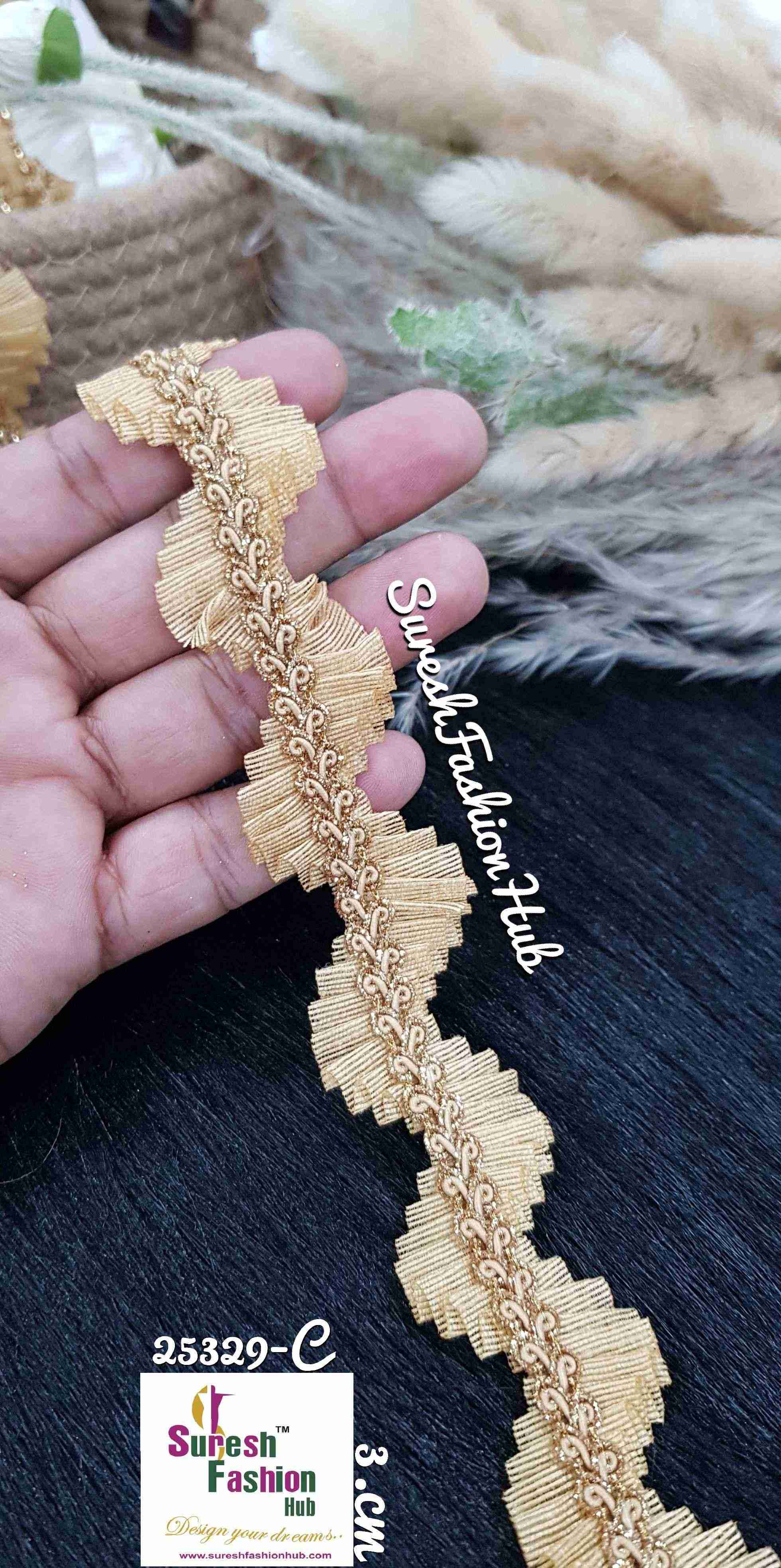 ShimmerEdge Beige Lace