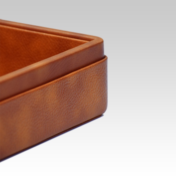A4 Paper Tray / Letter Tray | Faux Leather | Classic | Tan