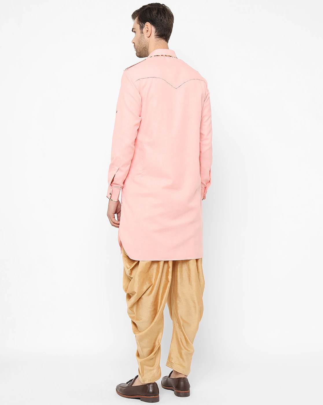 Chitwan Mohan Men Cotton Solid Kurta Set