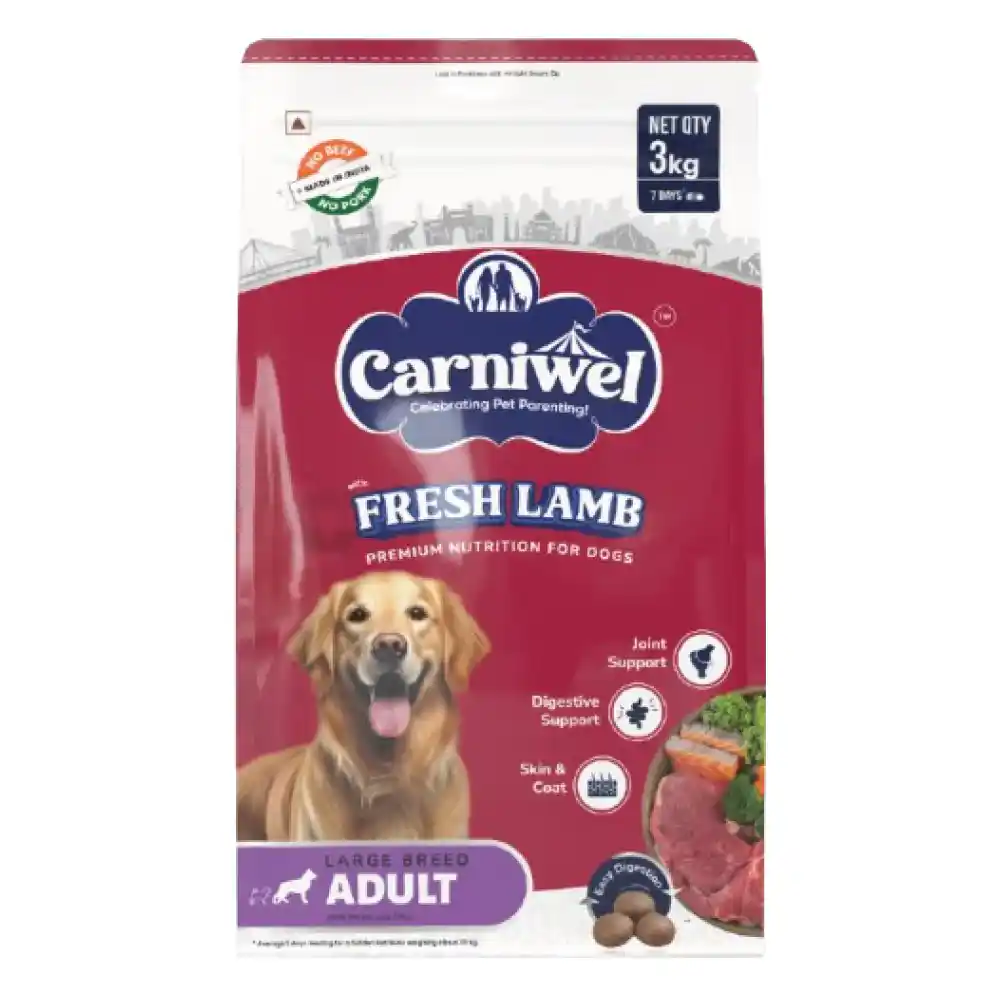 Carniwel Fresh Lamb Adult Large dogs 3KG – (Best Before Apr’26)