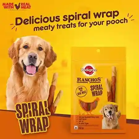 Pedigree Ranchos Spiral Wrap 60G – (Best Before Jul’26)