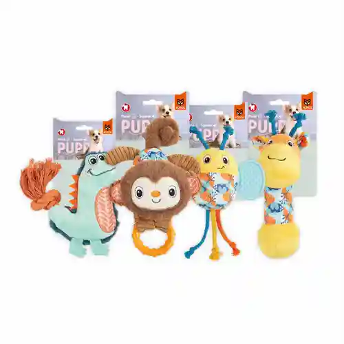 Barkbutler Fofos Puppy Monkey Toy for Dogs, 18 X 13 CM