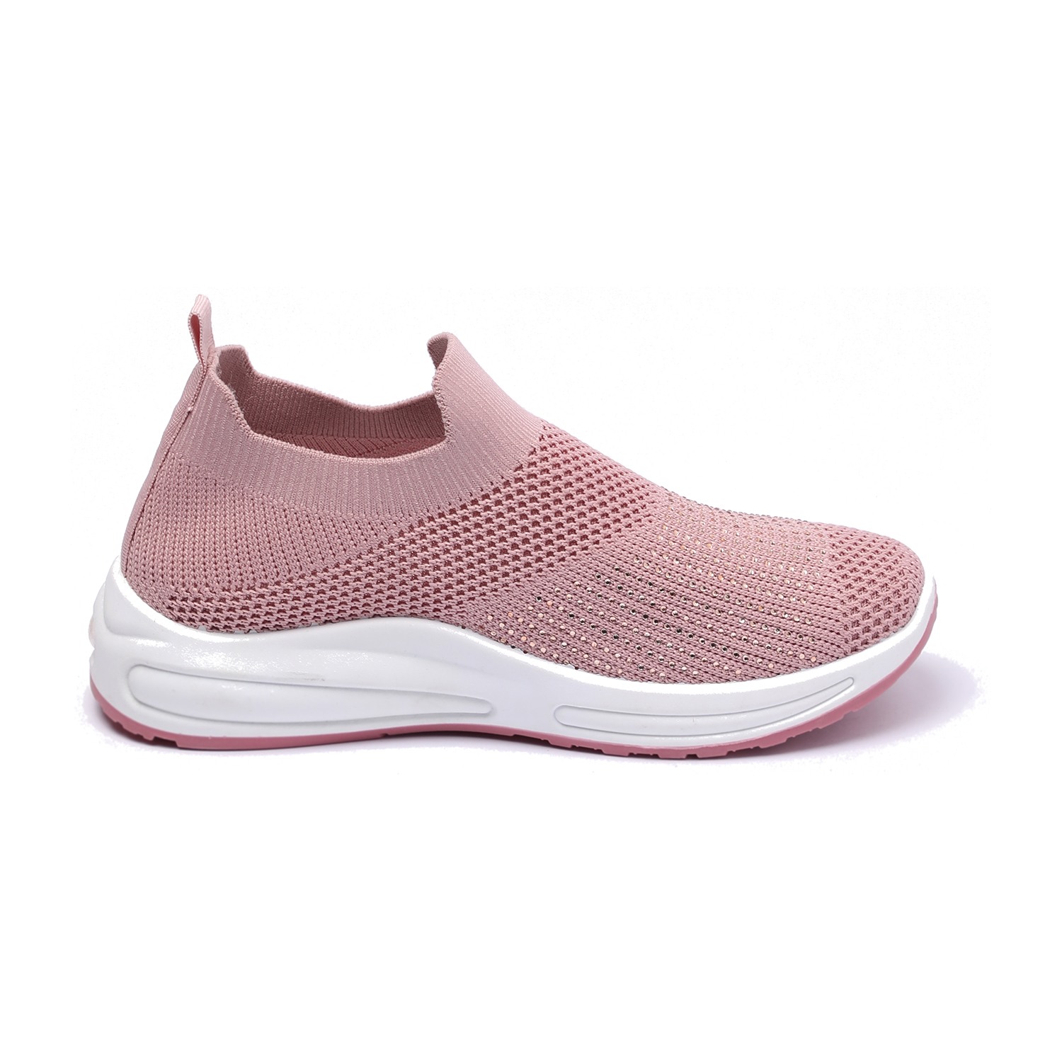 Women Breathable Slip-On Knit Sneakers Pink