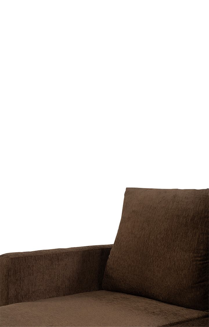 neudot Saya RHS Sectional Sofa for Living Room |4 Person Sofa| Premium Fabric with Cushioned Armrest | 12 Months Warranty| Solid Wood Frame| 4 Seater in Saya Brown Color DIY(Do-It-Yourself)