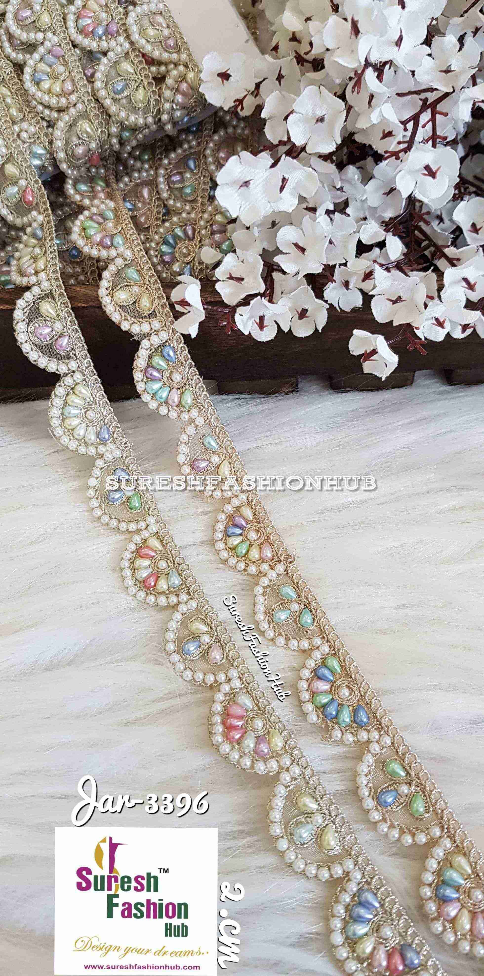 Water Gold Multicolor Stone Lace